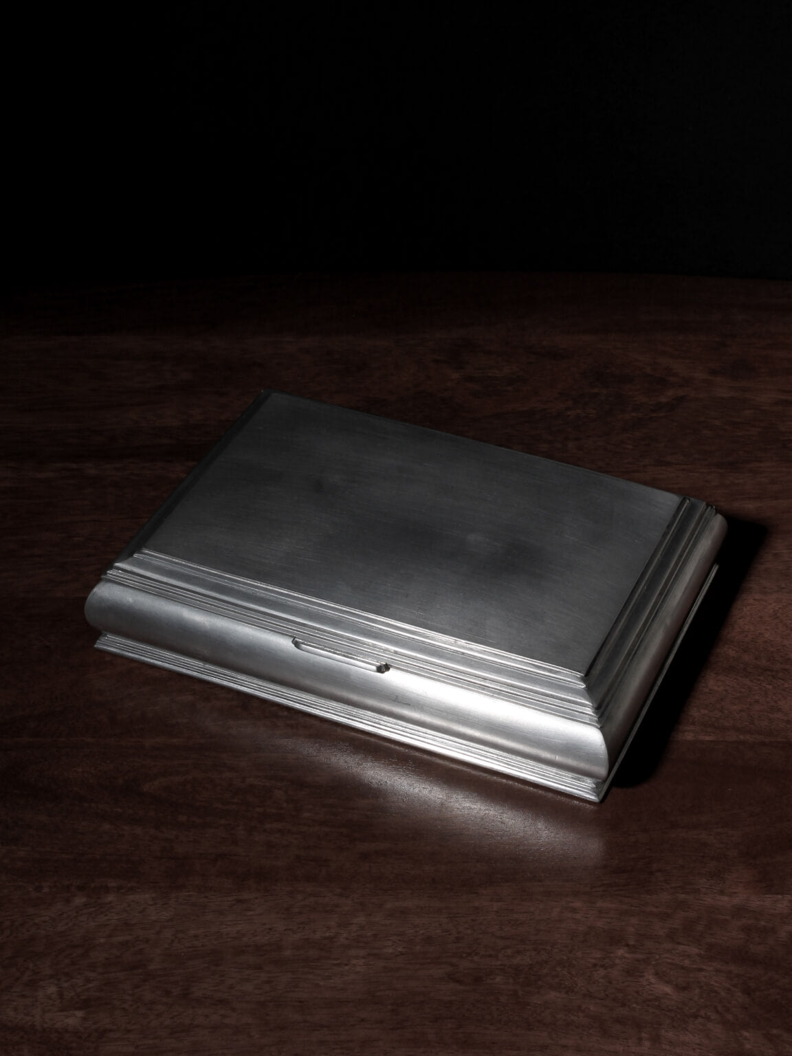 J.L. Hultman Art Deco Pewter Jewellery Casket, For Svenskt Tenn, 1930s — detail view