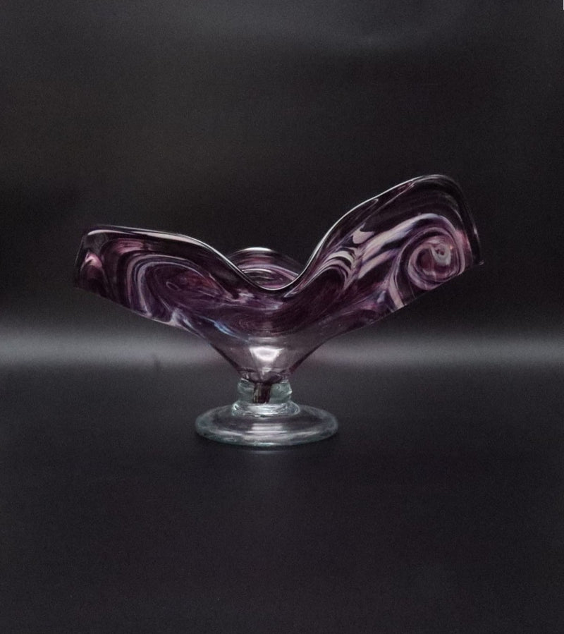 Mid-Century Bohemian Art Glass Centerpiece Bowl by Josef Hospodka for Chřibská – 1960s/197 — detail view