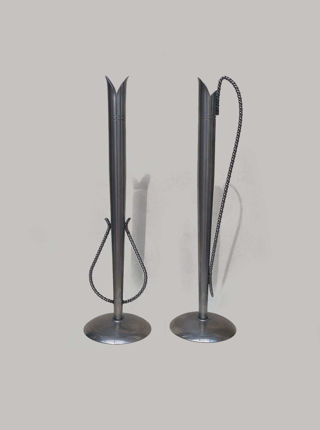 Pair of Steel Soliflores — detail view