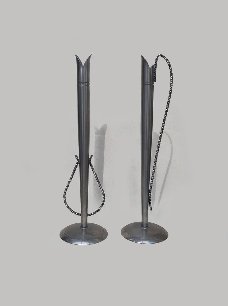 Pair of Steel Soliflores — detail view