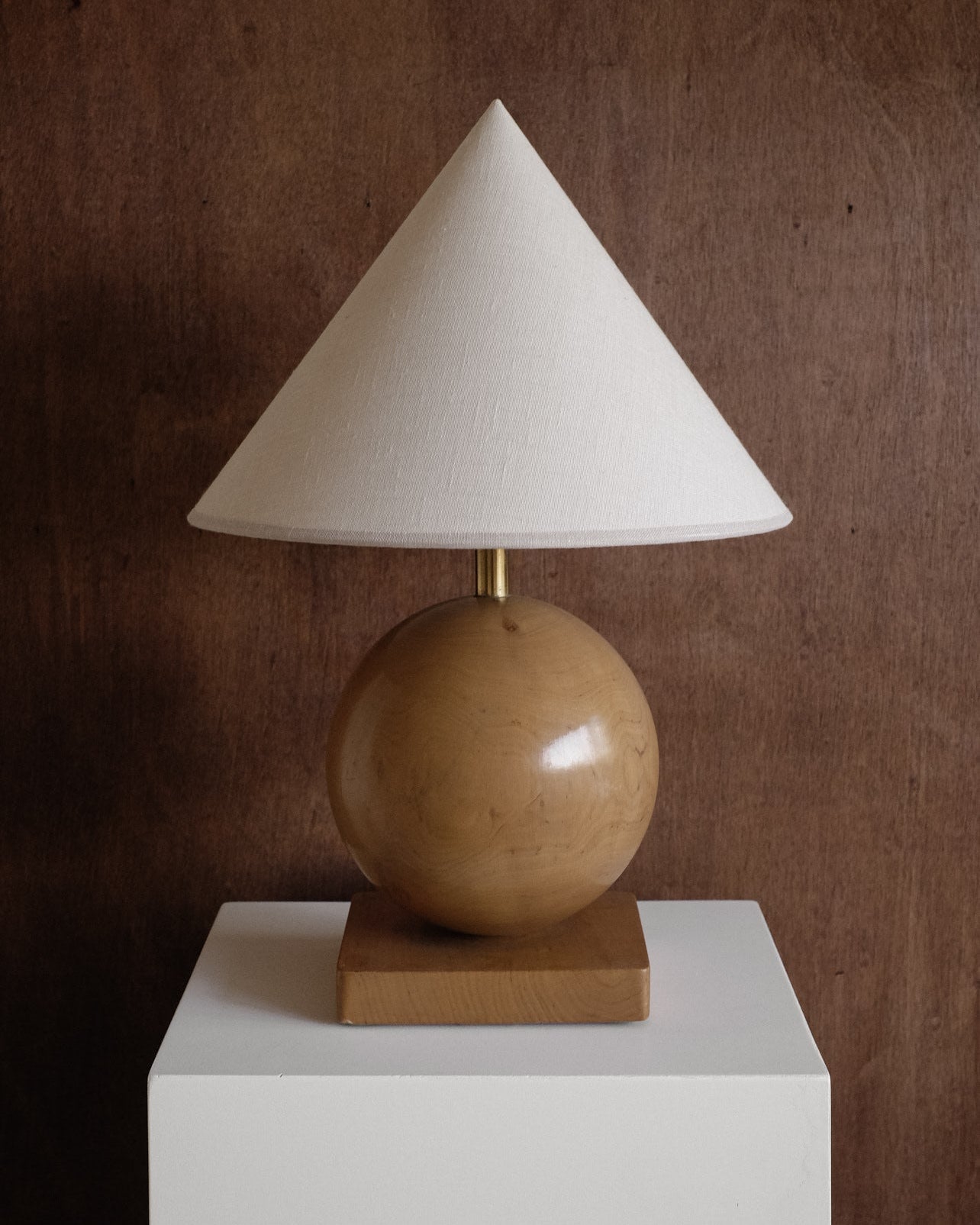 Wooden Cone Table Lamp  — lifestyle setting
