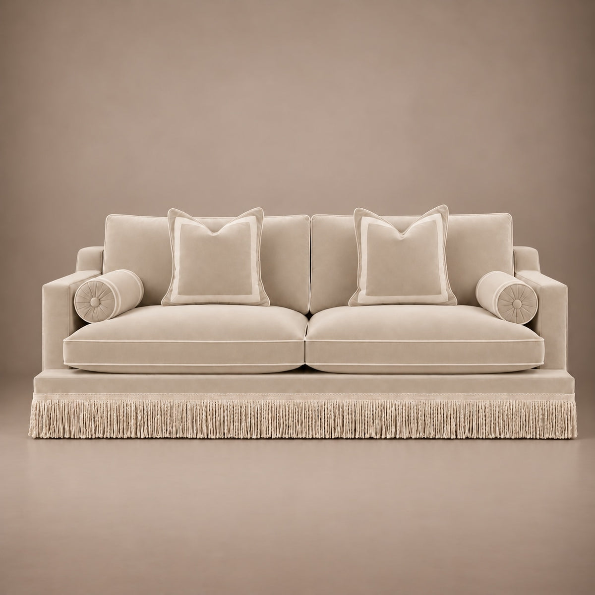 Orlando Sofa 230 cm - Chestnut Velvet & Sophie Bullion Fringe by RIJD Interior — variant detail