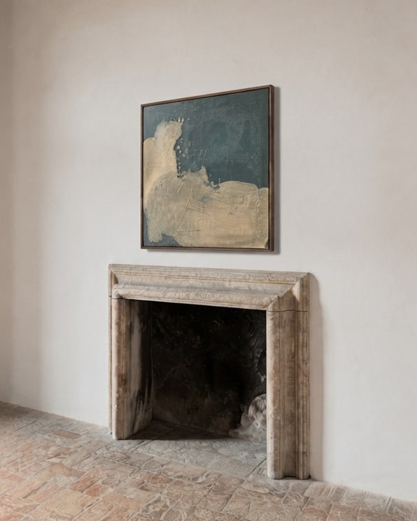 "Immersion" Painting in Ink, Oil and Charcoal on Canvas — side angle