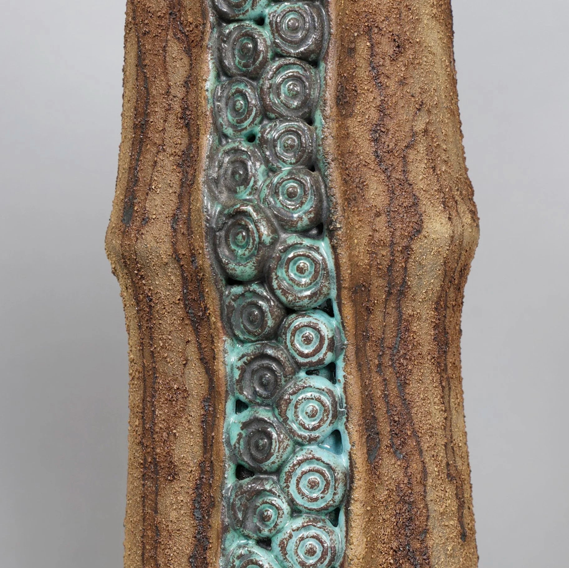 Tall Sculptural Brutalist Vase 3 by Clive Brooker (1934–2005) — detail view