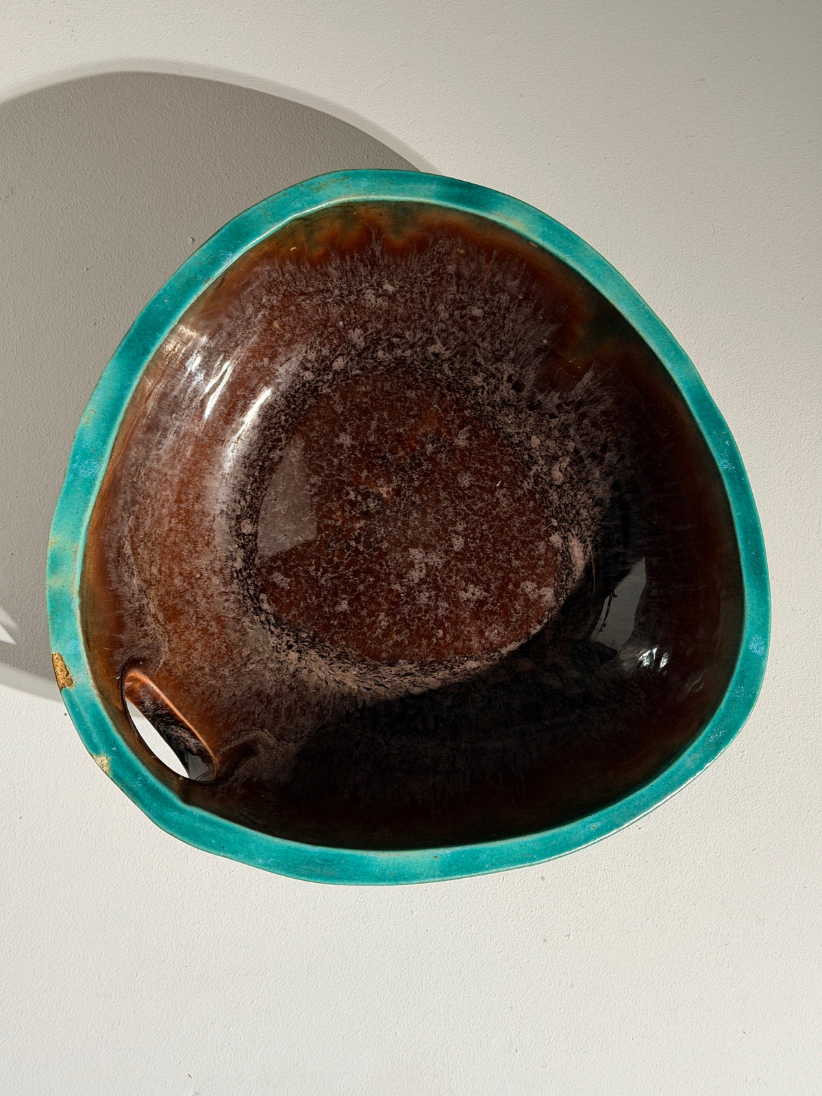 A large ceramic bowl by the potters of Accolay, France, 1960 — alternate view