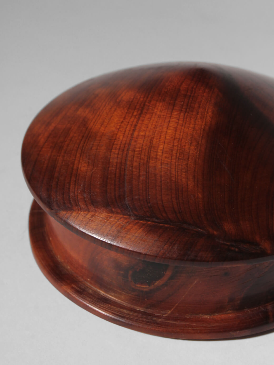 Art Deco Burl Wood Jewelry Box — side angle