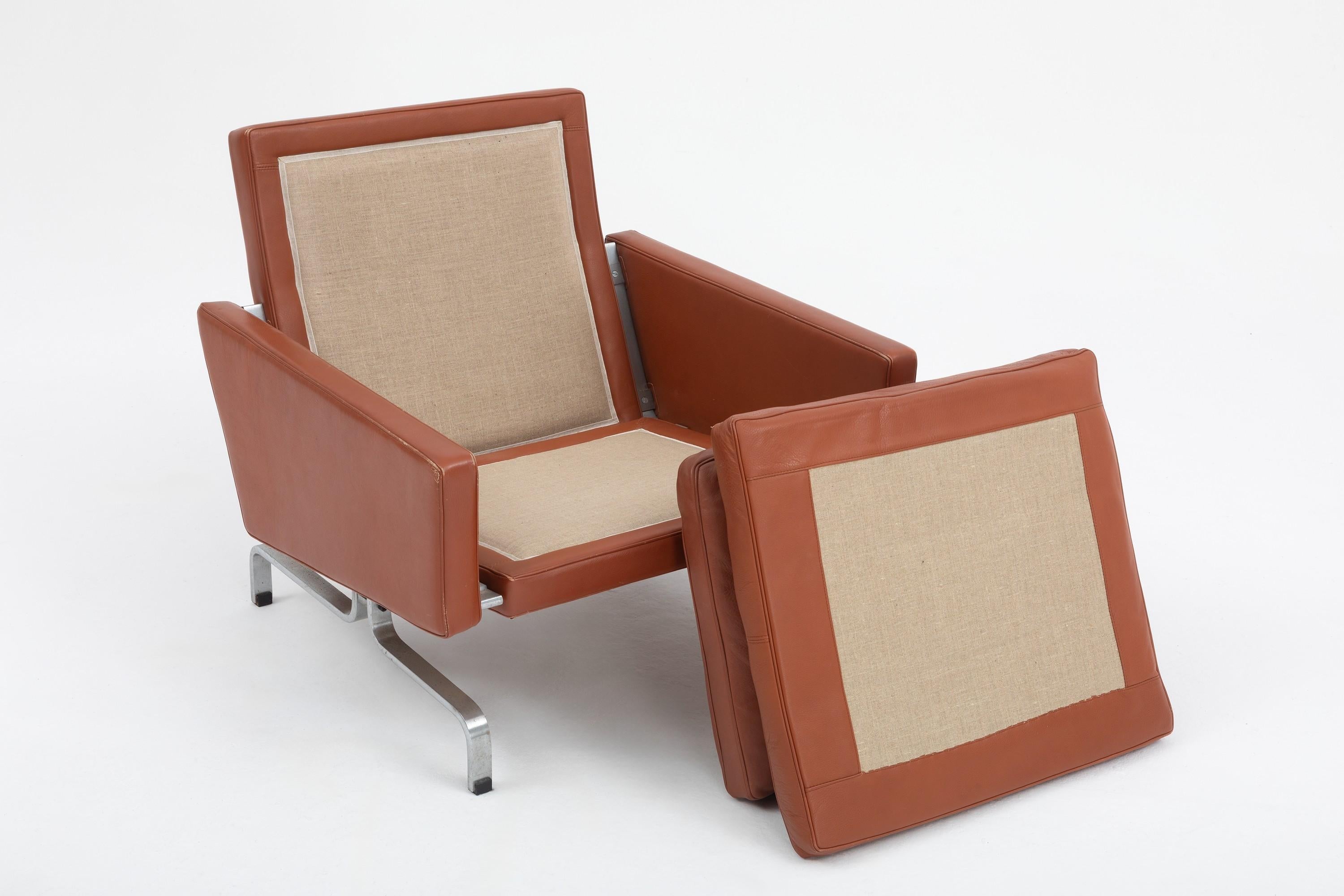 PK 31/3 Sofa Set by Poul Kjaerholm for Fritz Hansen, 1958 — side angle