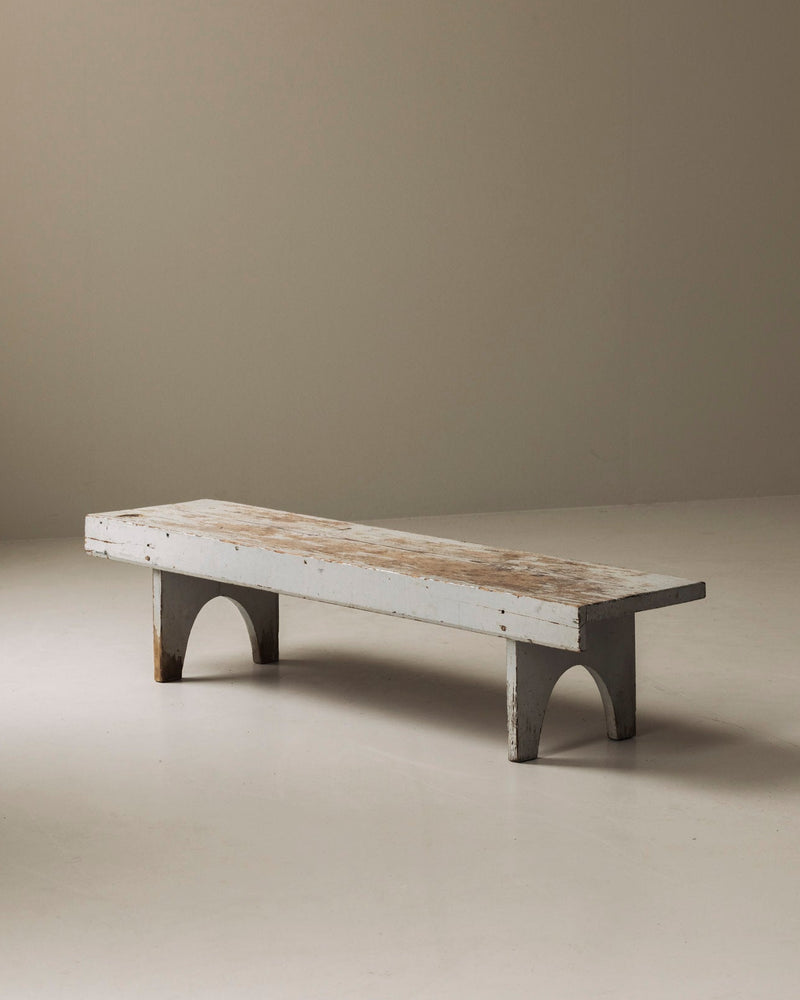Rough patinated Swedish bench from the 1950s. — additional view