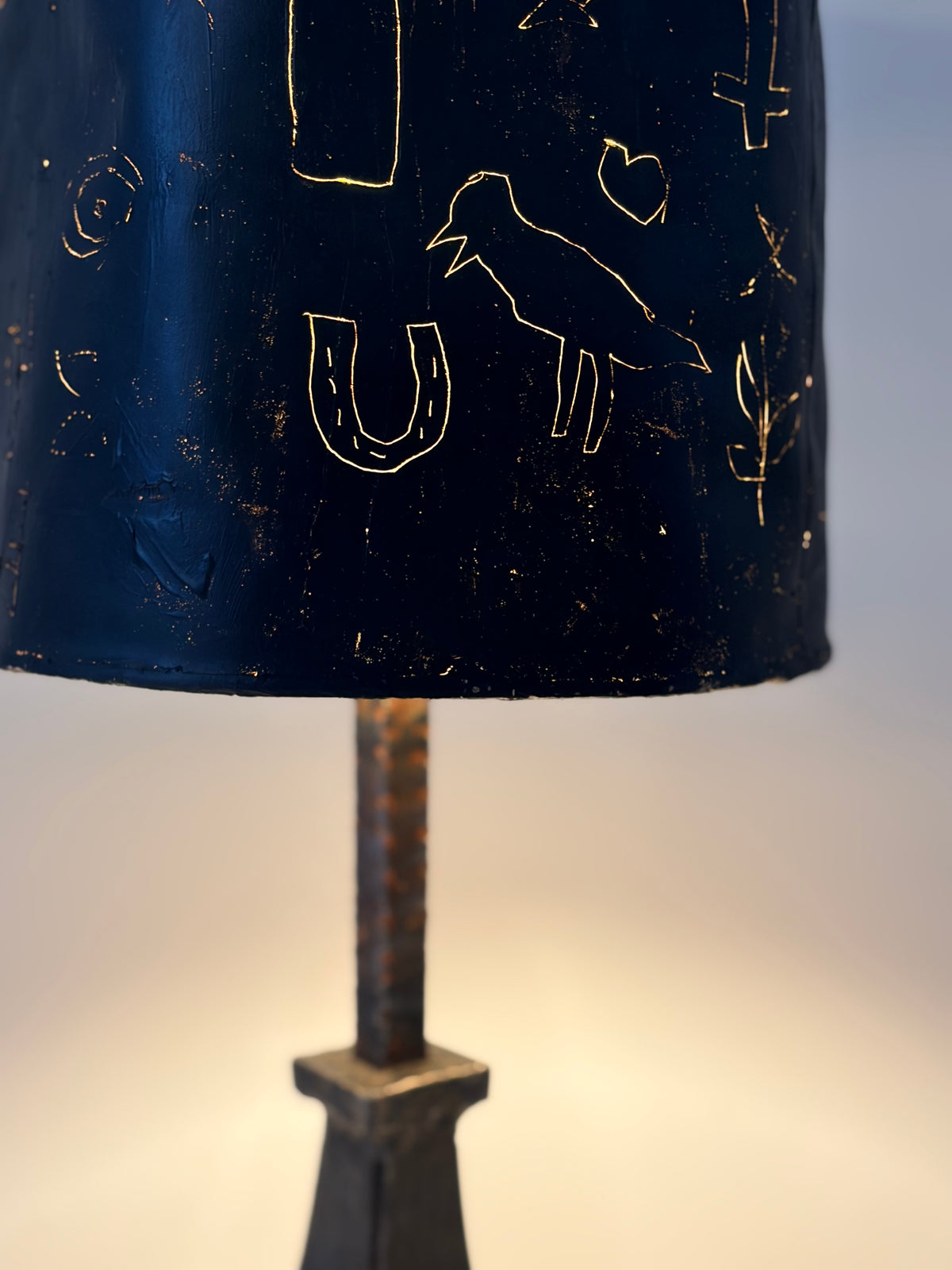 Author's Cosmology Brutalist Lamp, 1970s, Spain — lifestyle setting