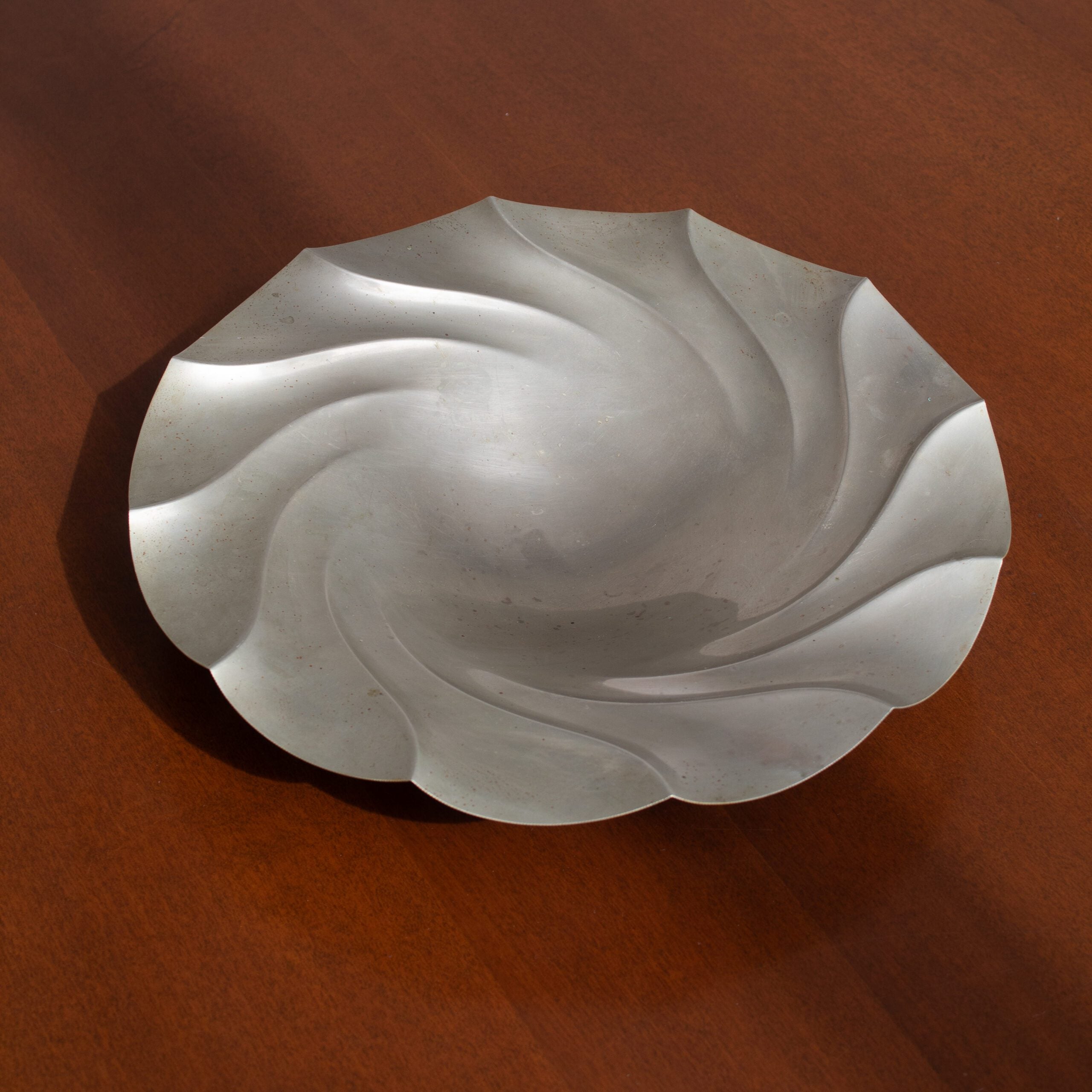 Art Deco Silver Plate Tray – Sculptural Serving Piece by Malata Antwerp | The Oblist