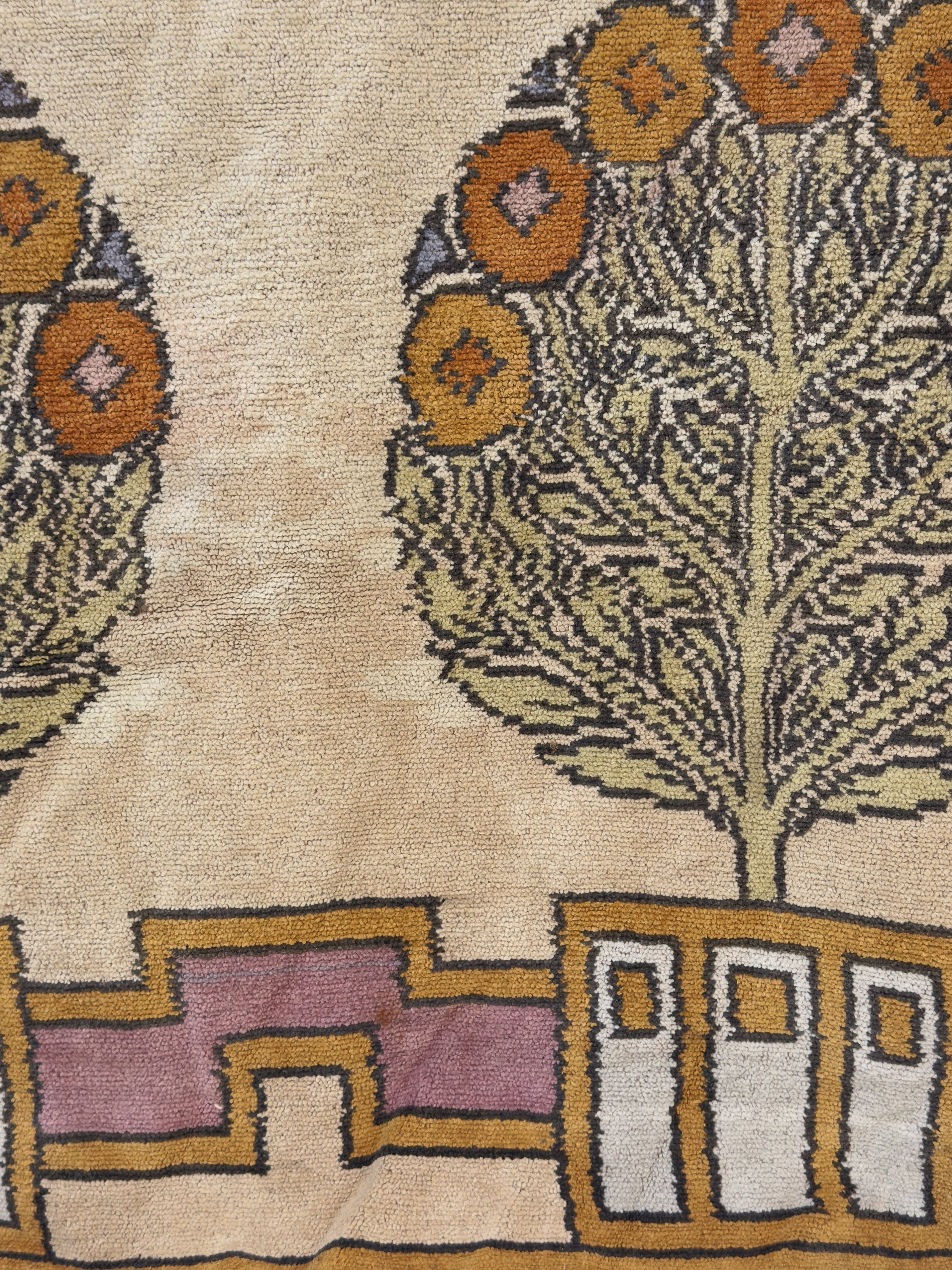 Arts & Crafts Chenille Curtain c.1900 — side angle