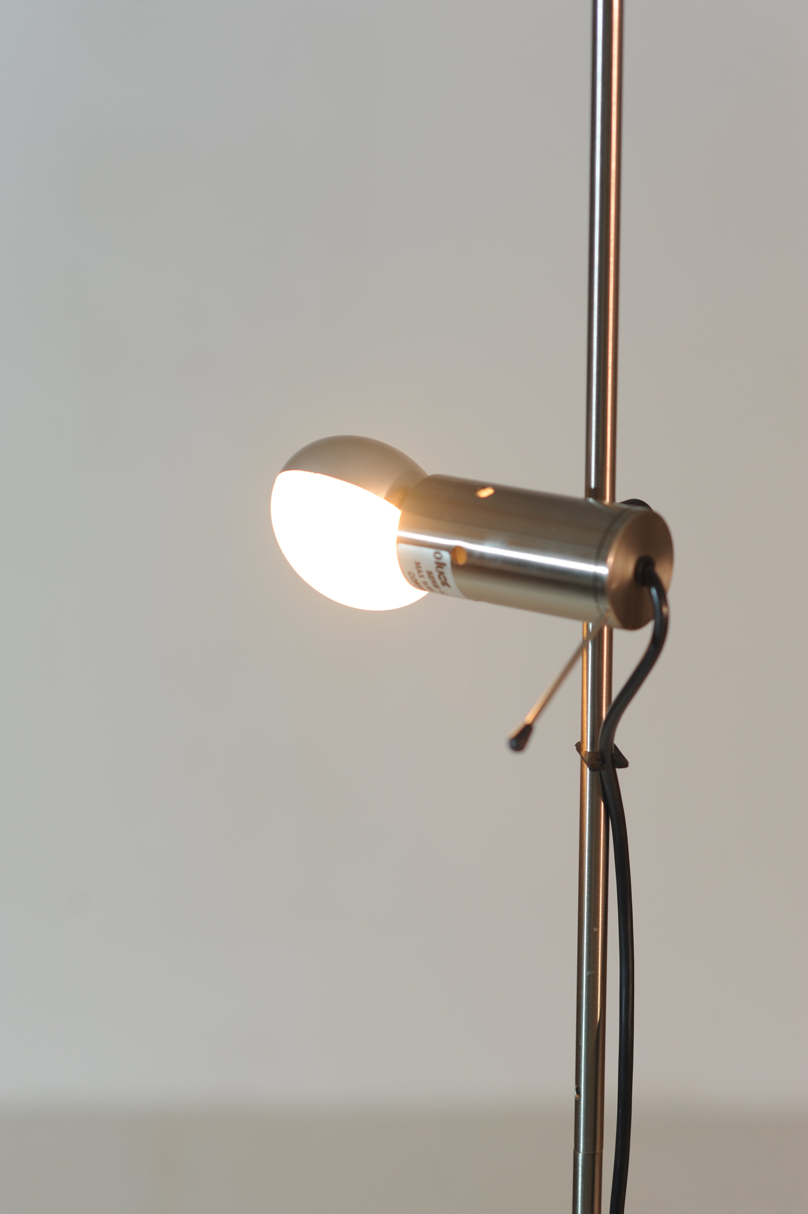 Model 387 Floor Lamp by Tito Agnoli for Oluce, Italy — side angle