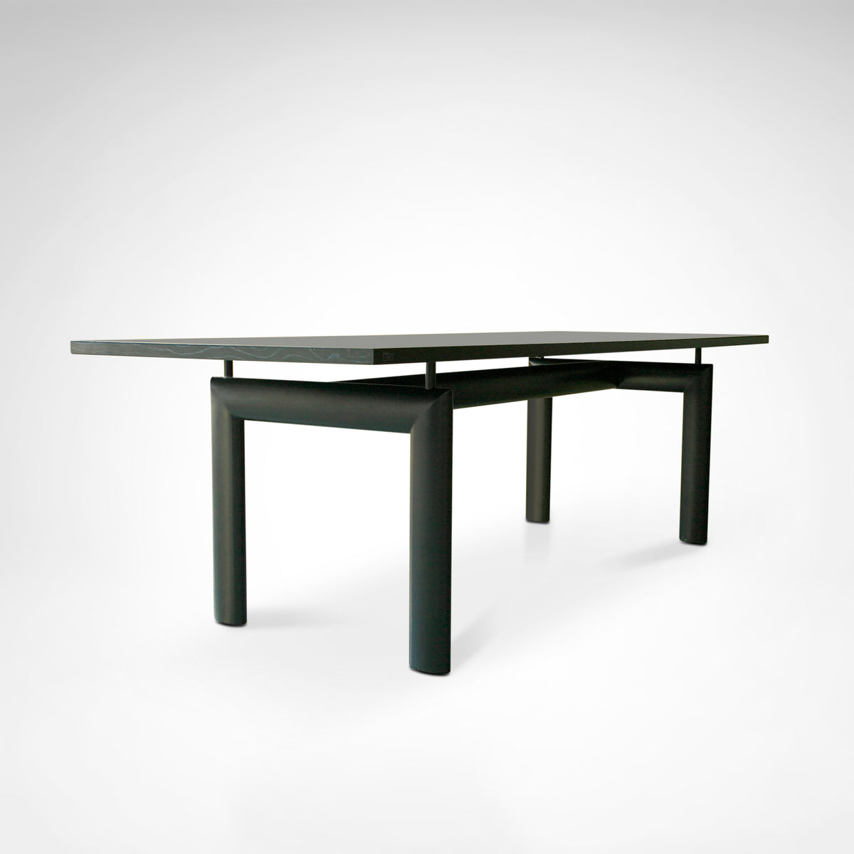 Early LC6 Steel and Wood Dining Table by Le Corbusier for Cassina, 1980s — in context