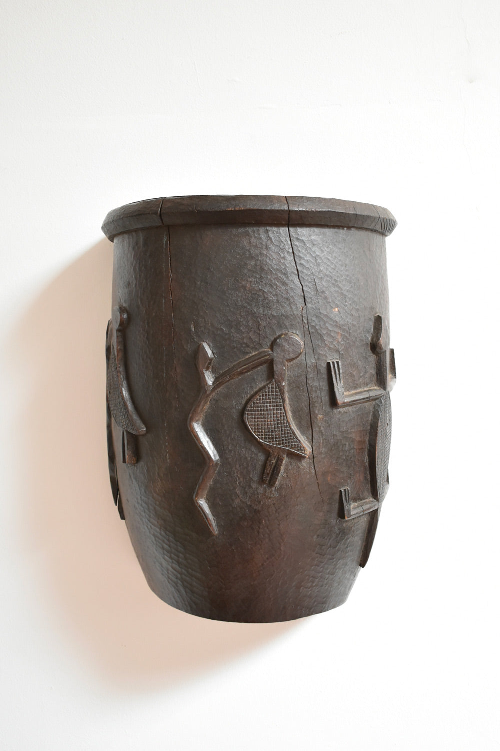 Pair of Important Wooden Carved Wall Sconces, 1960s — detail view