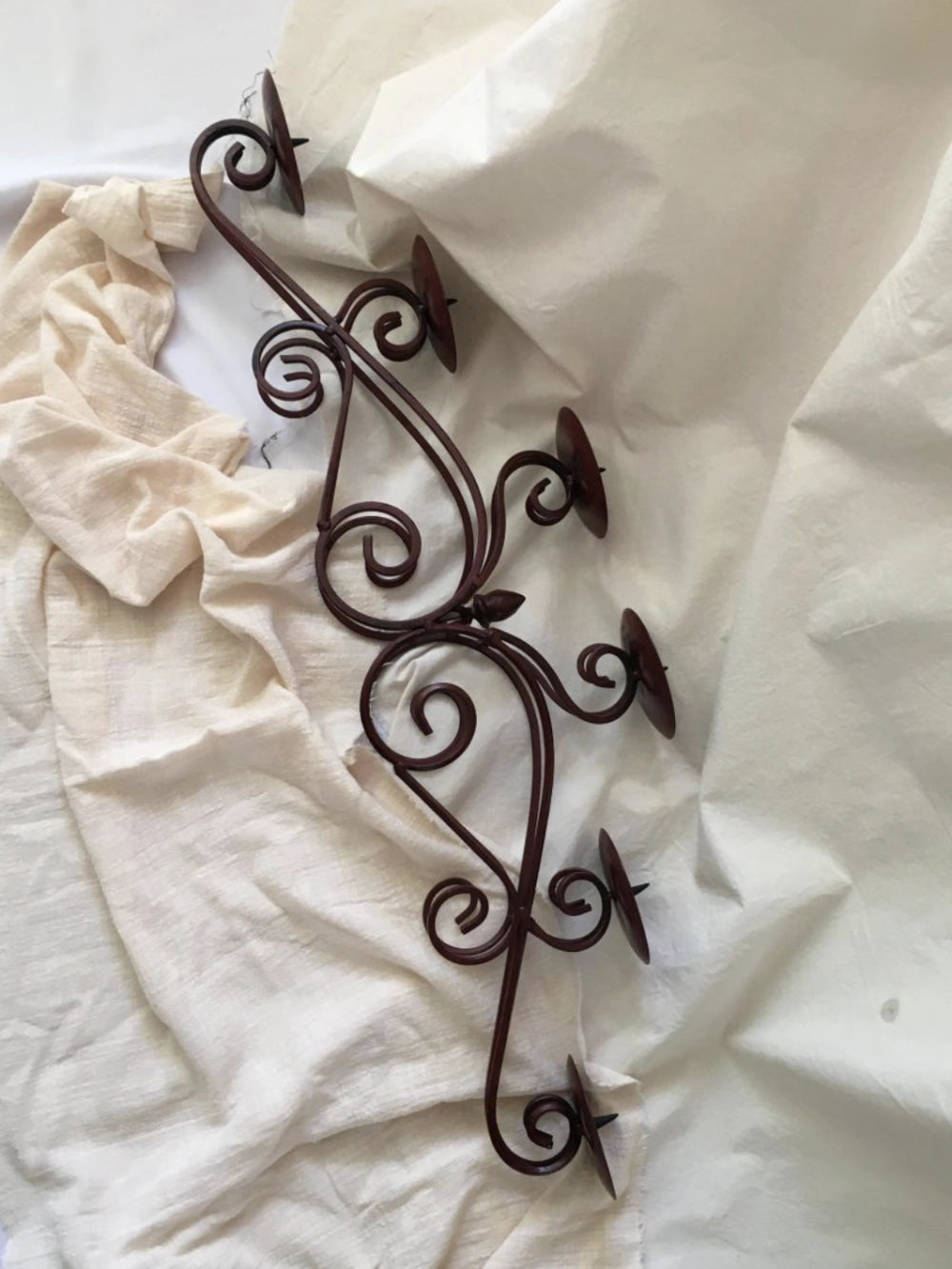 Vintage Wrought Iron Candle Holders in Metal by Blisse | The Oblist
