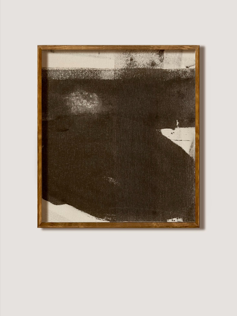 Archipelago IX Ink and Pigment on Raw Canvas by Médecine | The Oblist — dark earthy tones, contemporary art