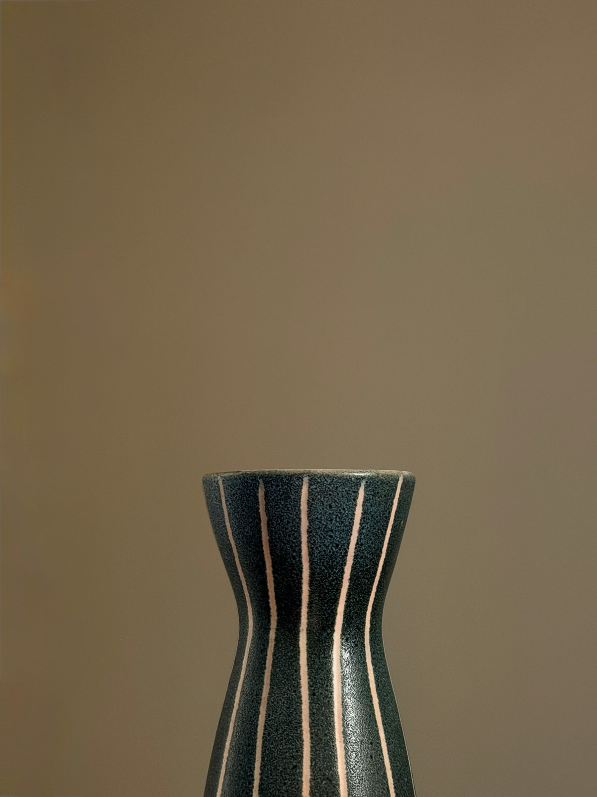 Ceramic diabolo vase attributed to Robert Picault, France, 1960 — side angle