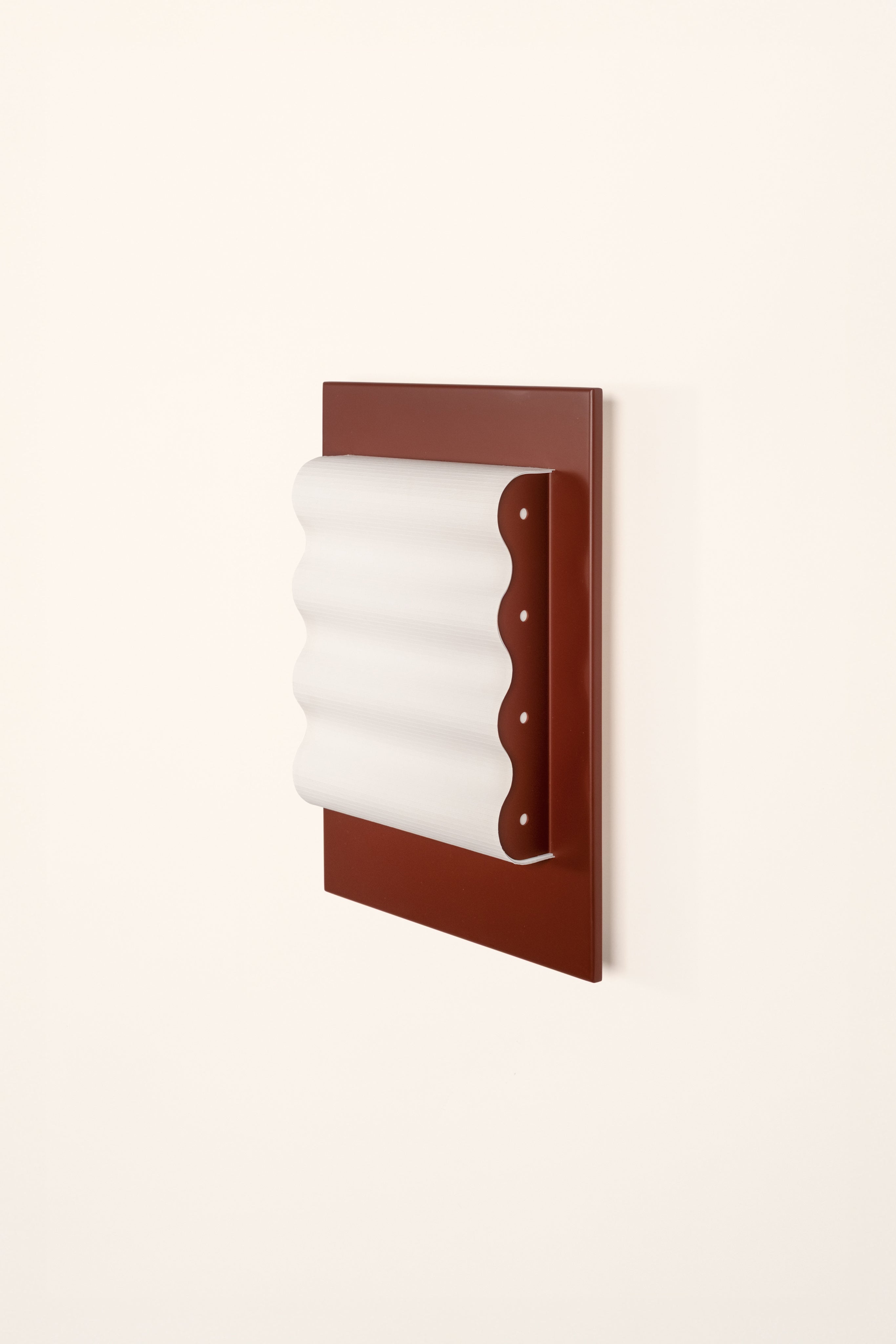 Frame" Brun M — wall-mounted lamp with textured white shade