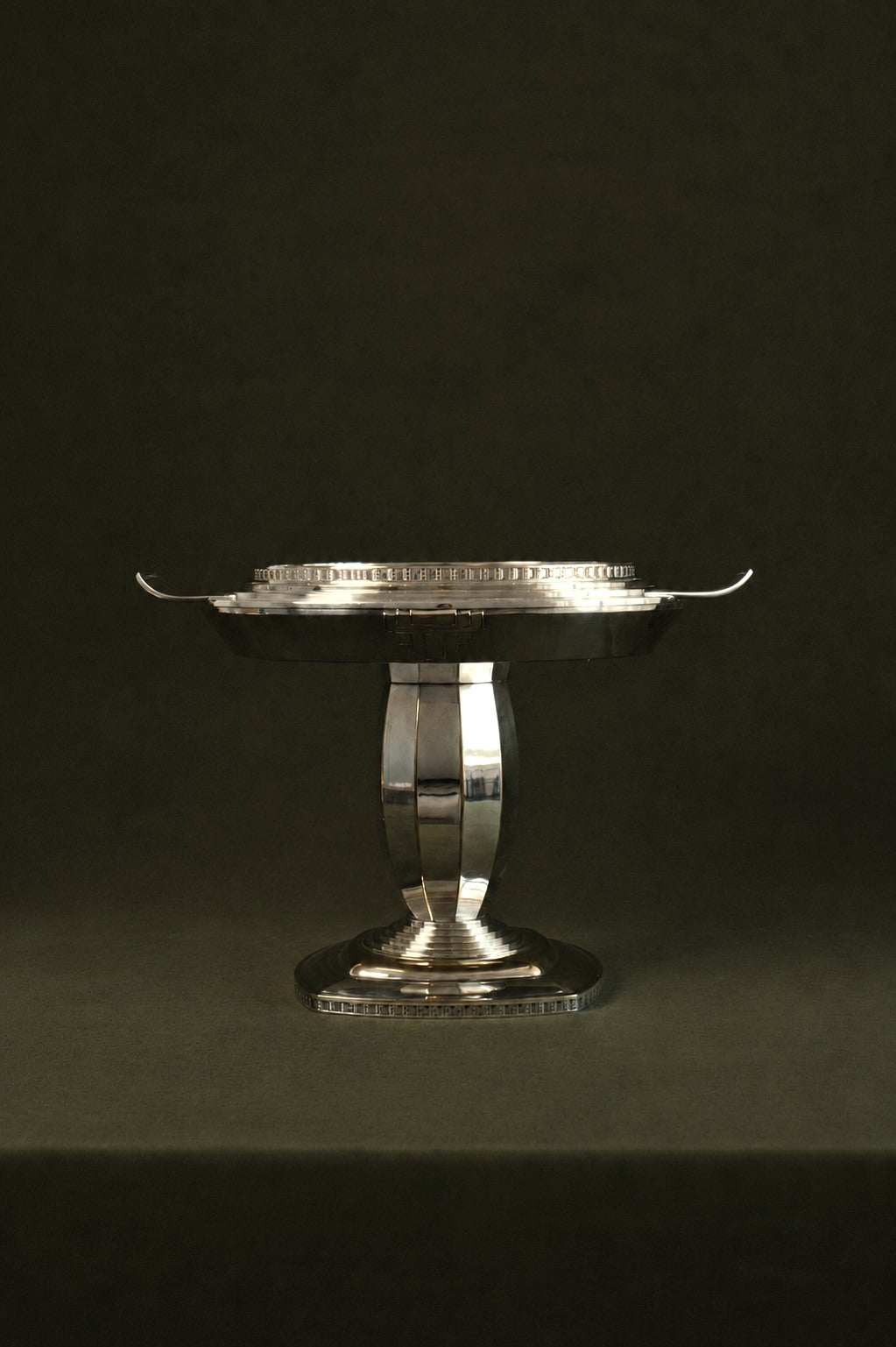 Art Deco Silver-Plated Bowl — detail view