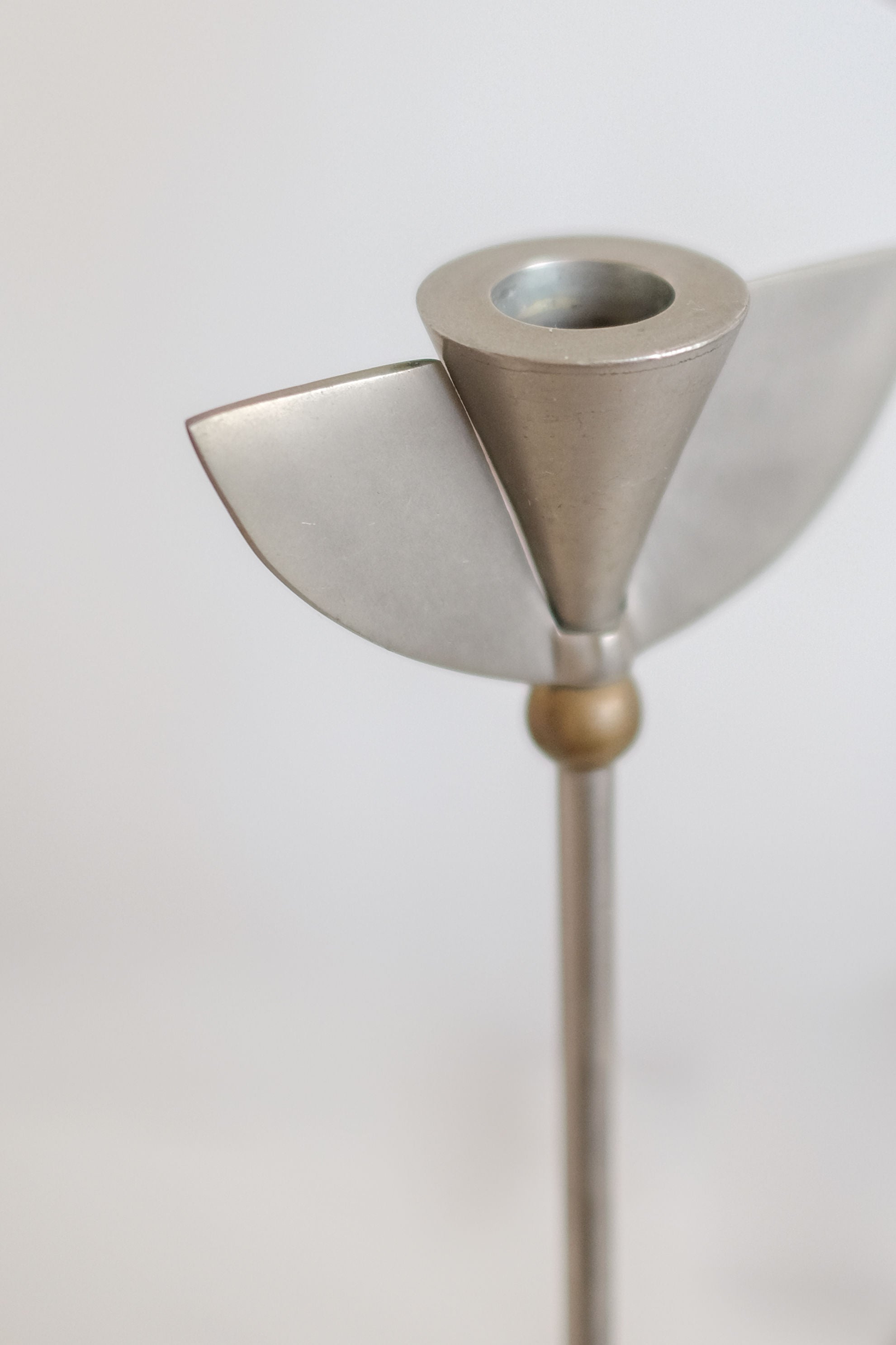 Set of 2 Memphis Candleholders — close-up of metal holder detail