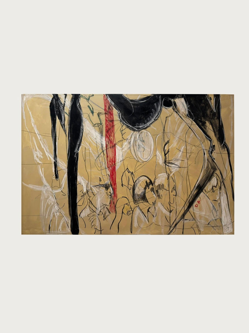 Isolated Calm - Acrylic, oil pastel, charcoal on canvas by Dovile Bernotaite | The Oblist — contemporary abstract art