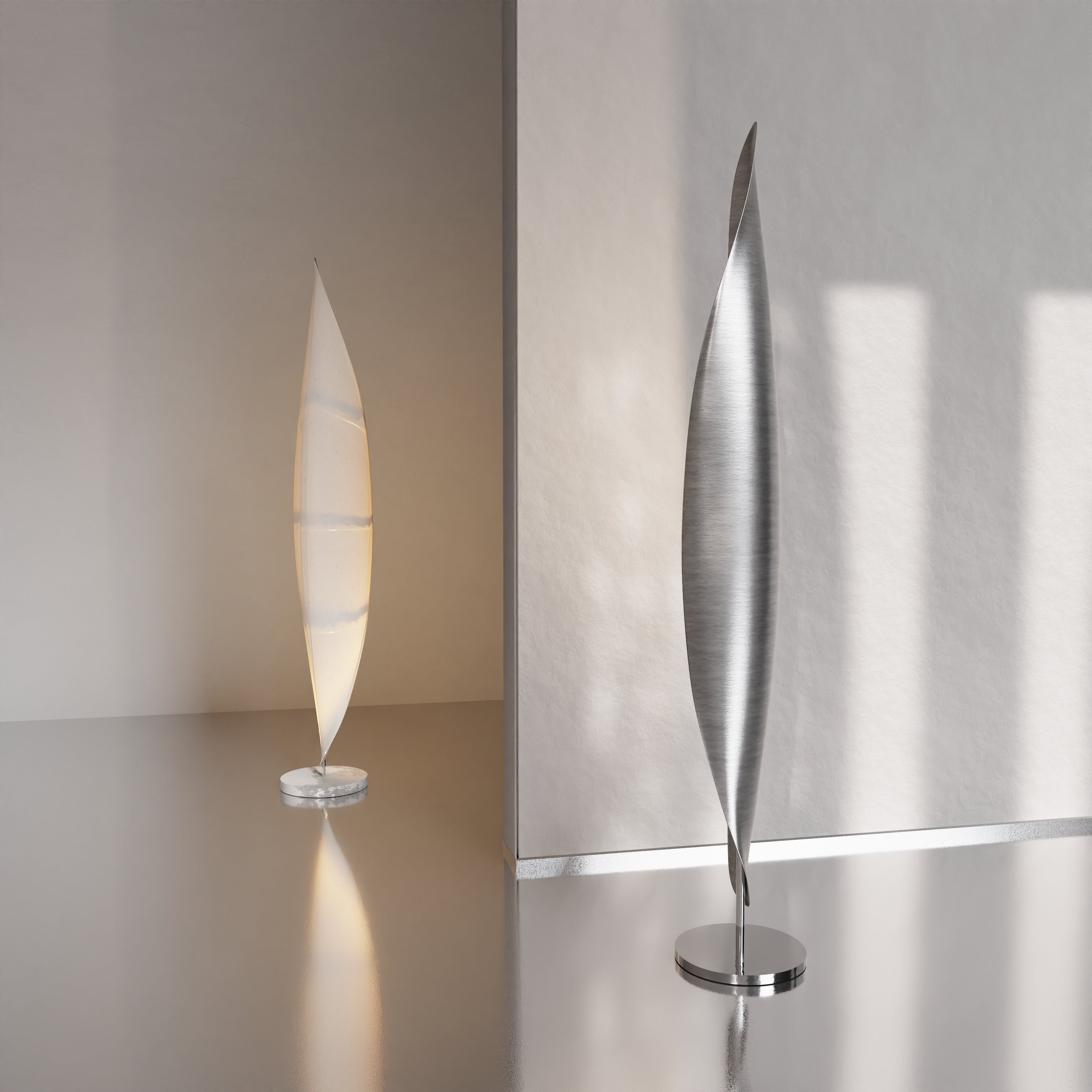 “Plume” Floor Lamp by Giselle Vanessa Johnson | The Oblist — modern metal design