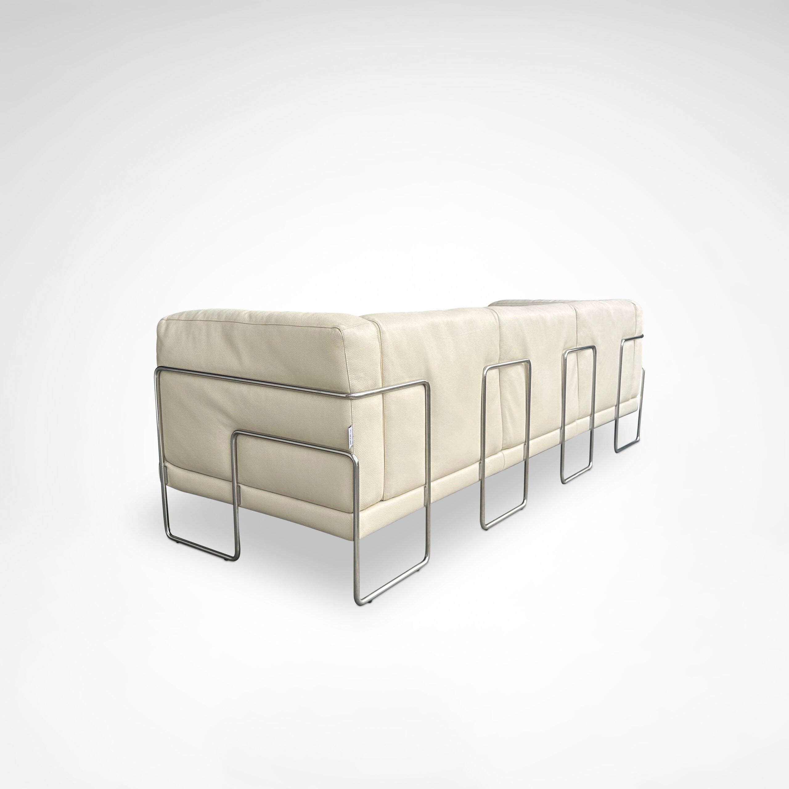 Pen Club 3-Seater Sofa by Kwok Hoi Chan for Steiner France, 1980s — side angle