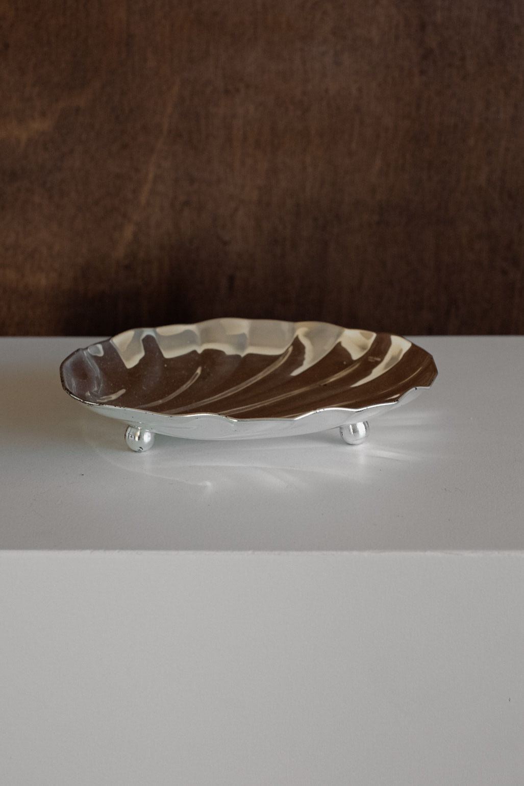 Silver-Plated Shell Dish  — in context