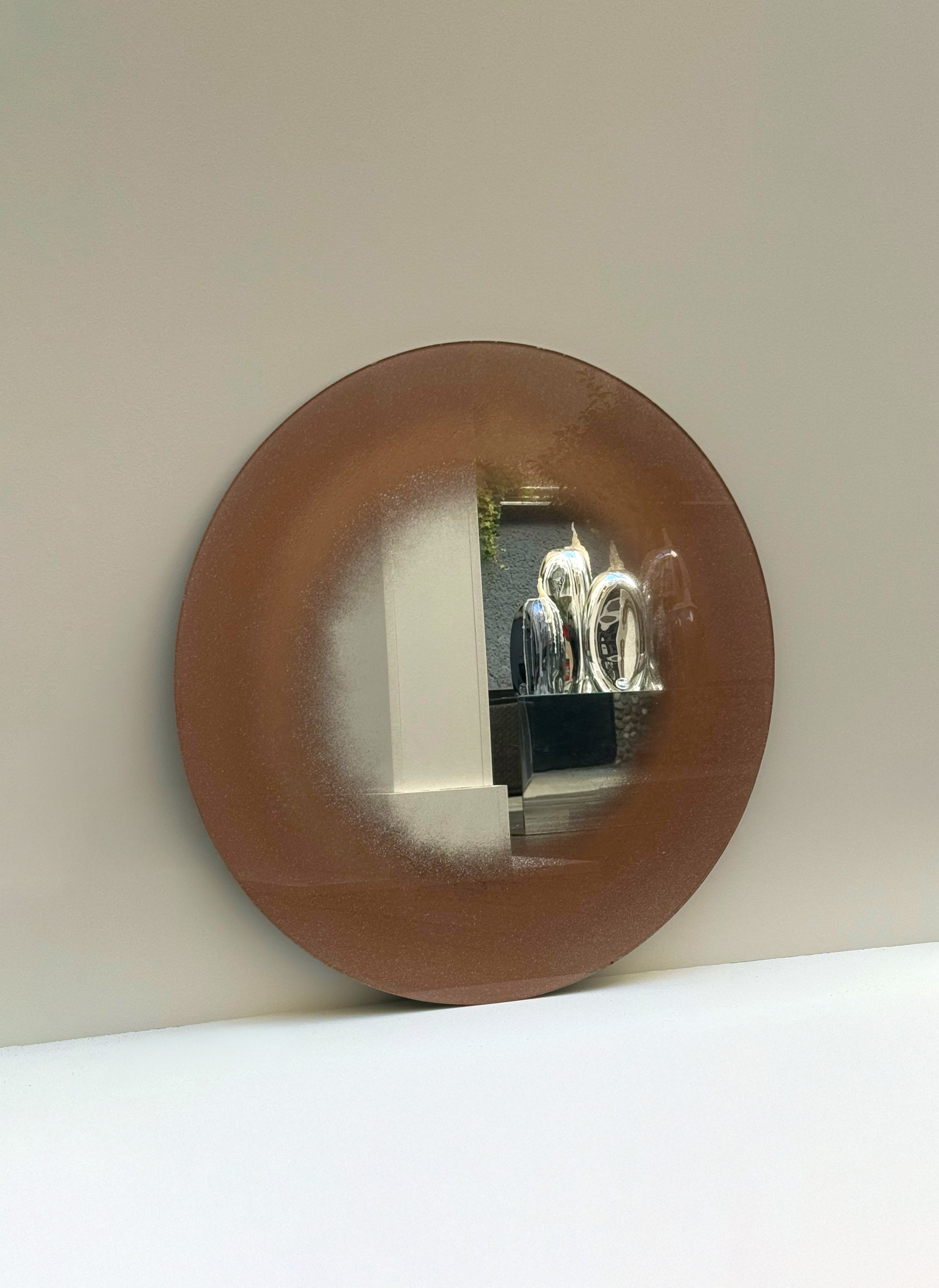 Sandstorm' Mirror — side view highlighting textured brown surface