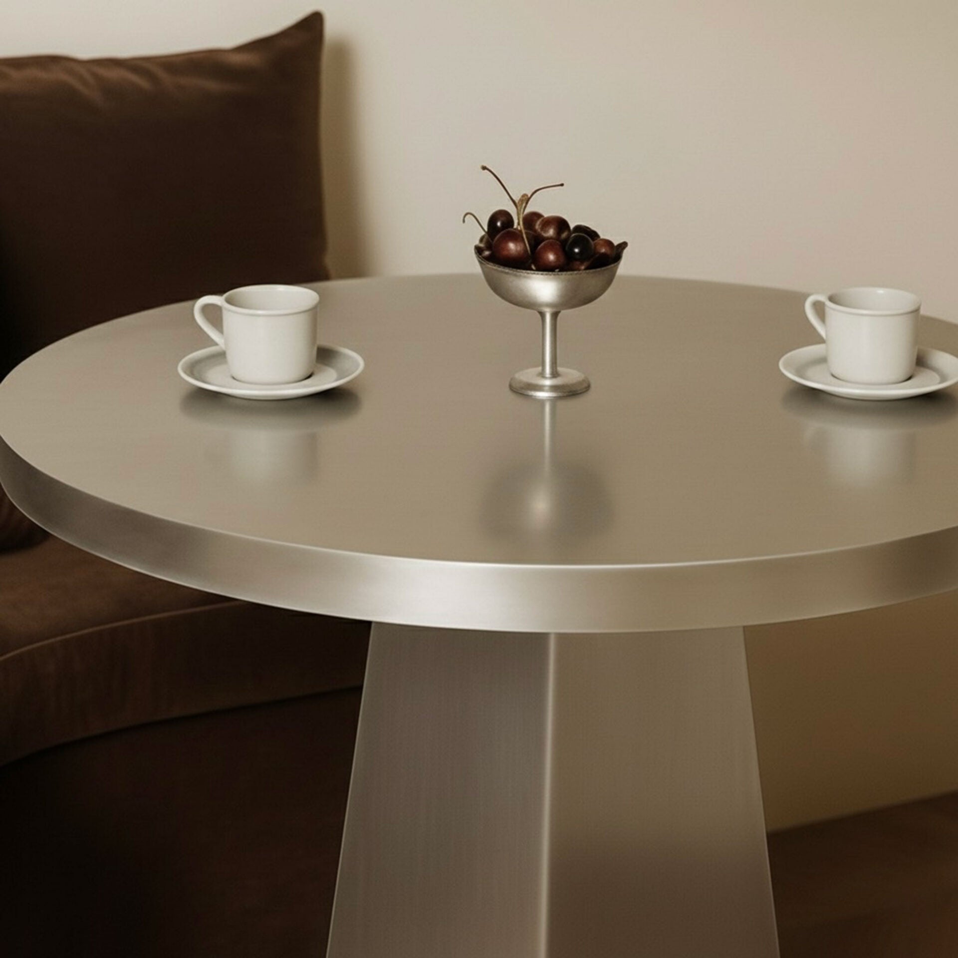 Table Ronde en Acier Inoxydable