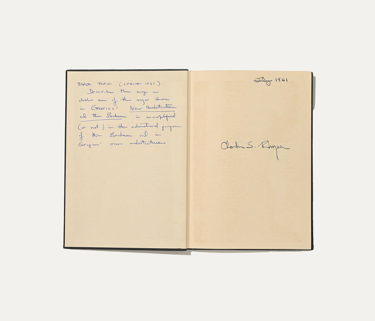 The New Architecture and The Bauhaus, Walter Gropius, 1956 Interiors Book — side angle