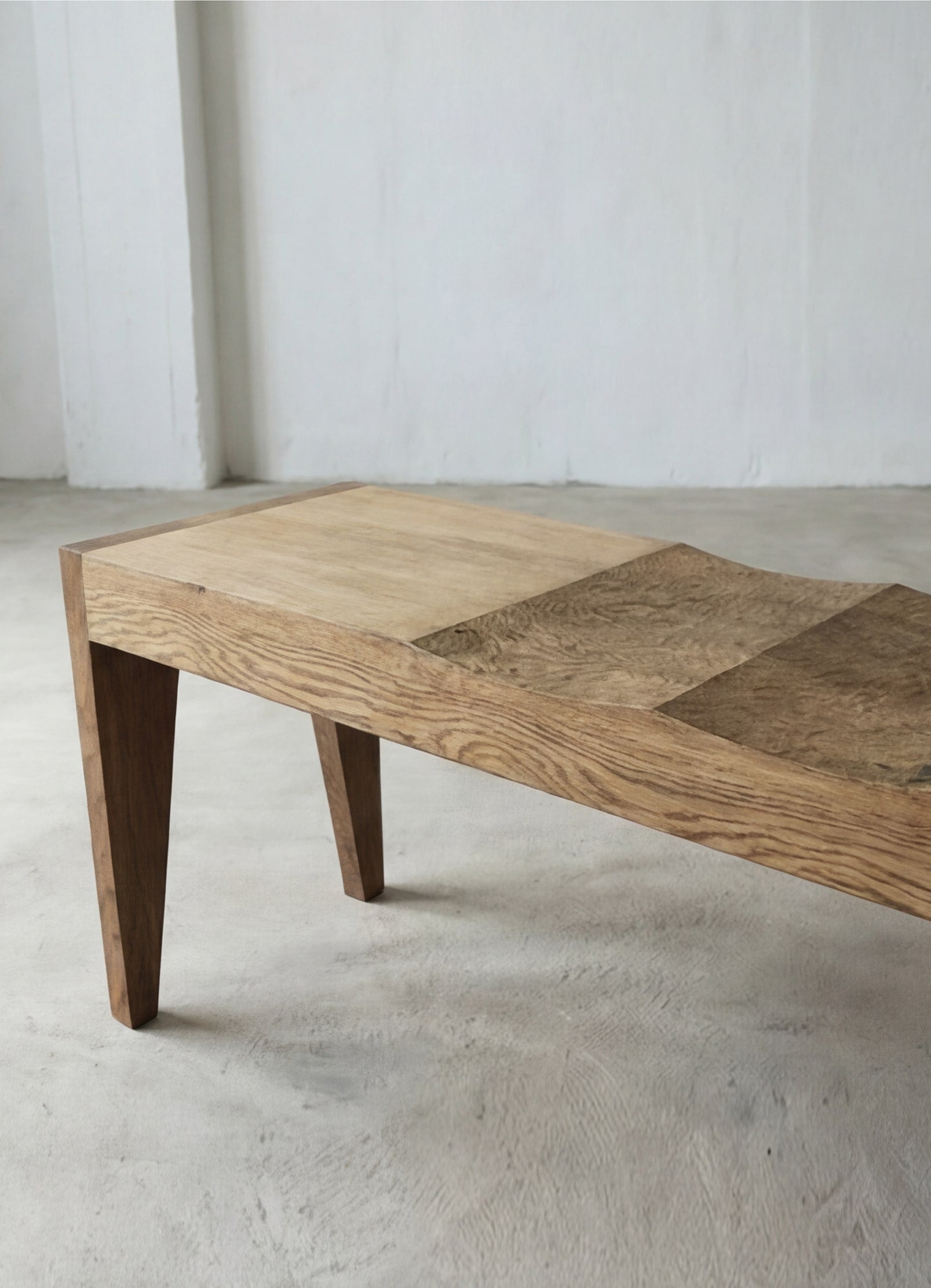 Two seater Bench "Onde" — side angle