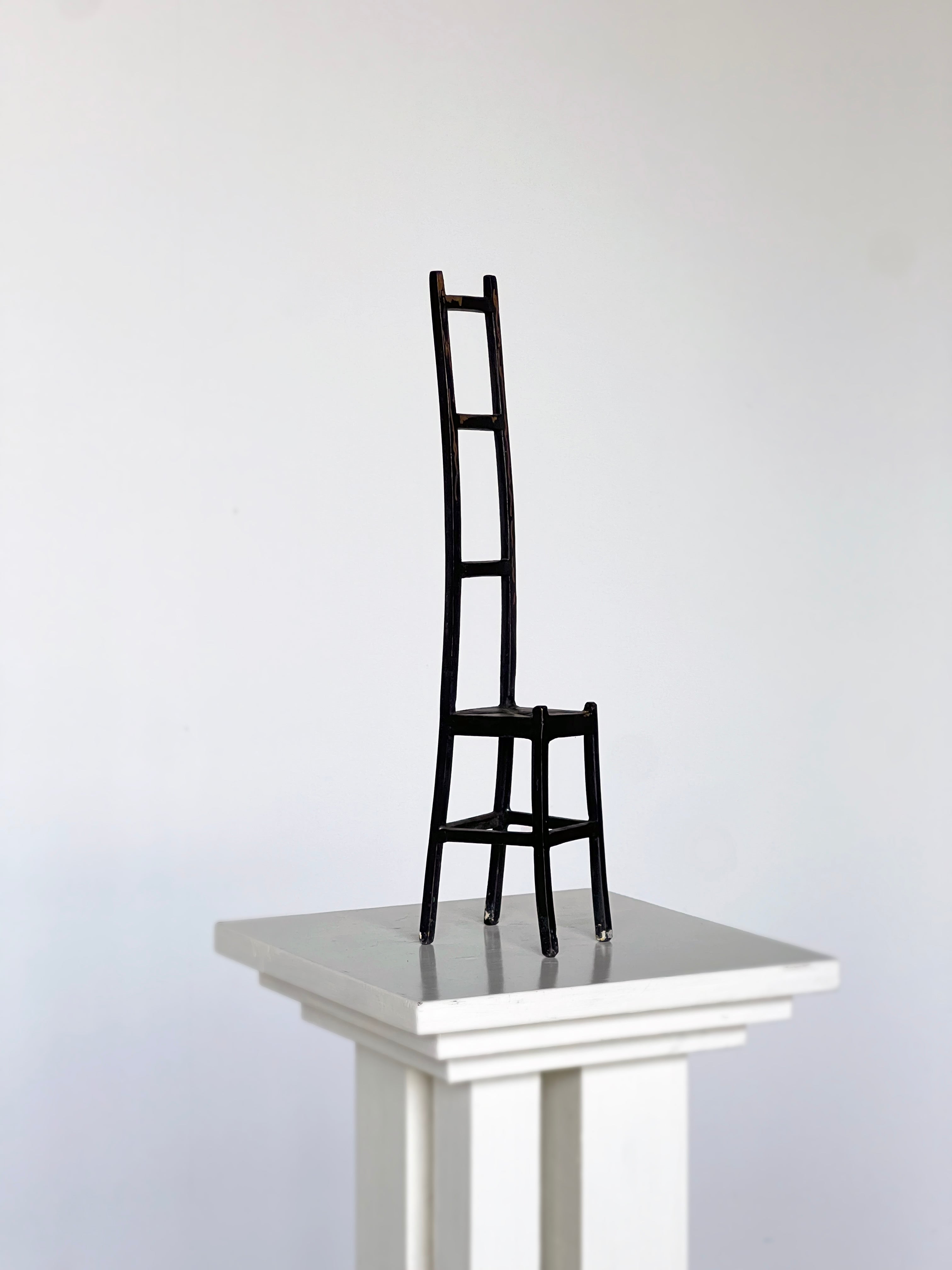 Bronze Chair Maquette Sculpture — lifestyle setting