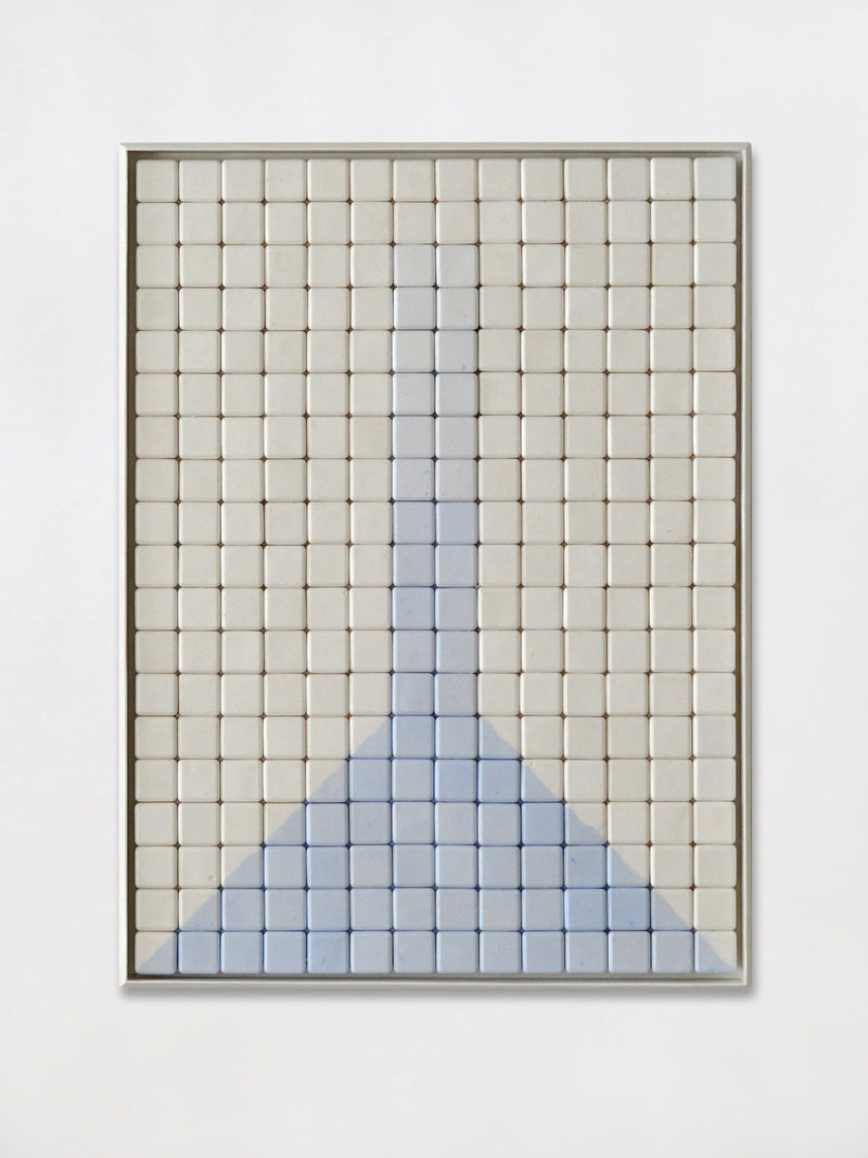 Gesso Painting No.9 - Minimalist Relief by Studio Miriam Loellmann | The Oblist — handcrafted ceramic, neutral tones