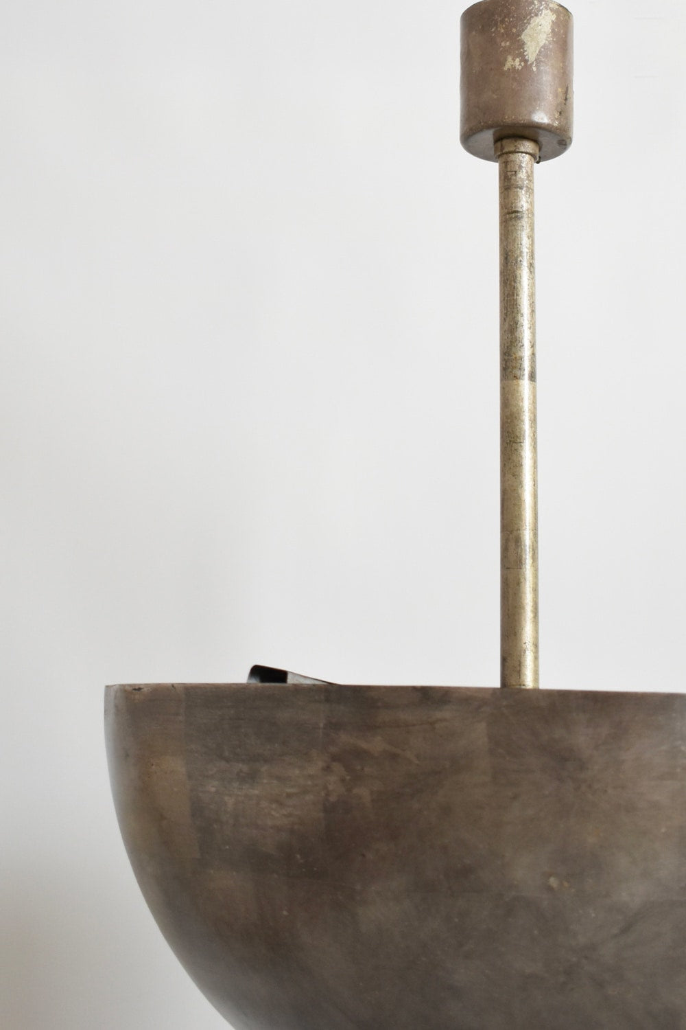 Modernist iron ceiling lamp, 1920s — side angle
