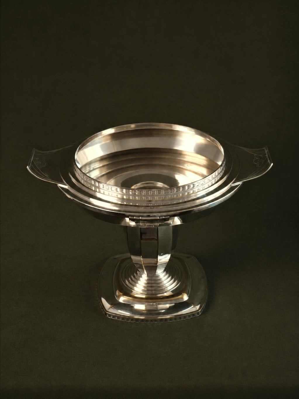 Art Deco Silver-Plated Bowl — lifestyle setting