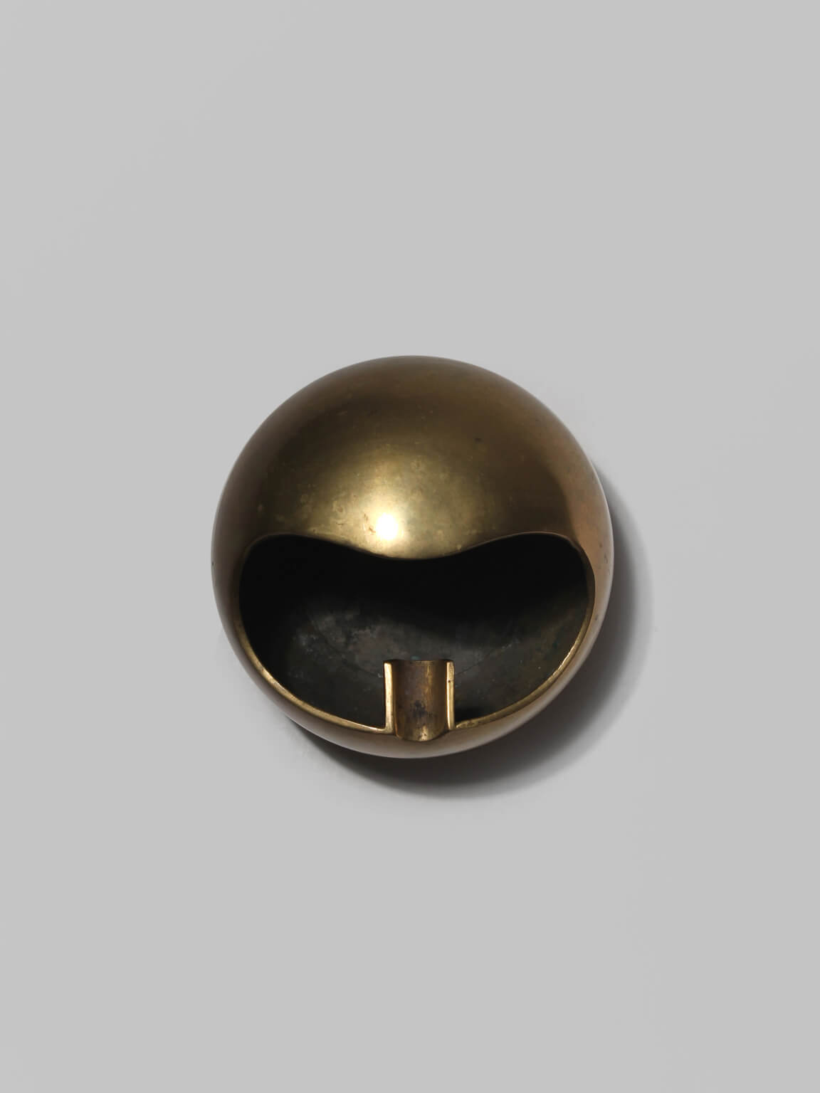 Modernist Spherical Brass Ashtray by Vintage Stories | The Oblist
