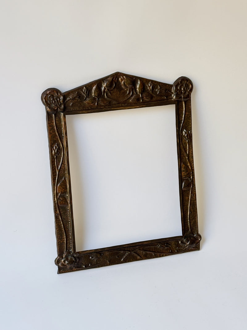 Repoussé Folk Art Copper Frame, c. 1970's-1980's Poland by Huerto | The Oblist