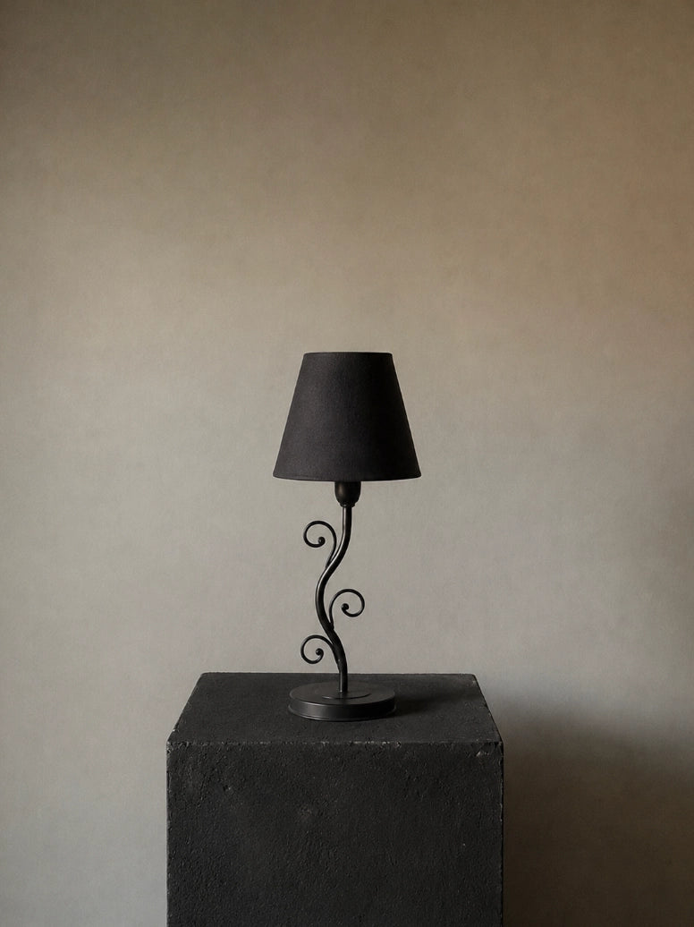 1980s French Vintage Spiral Mini Lamp — detail view
