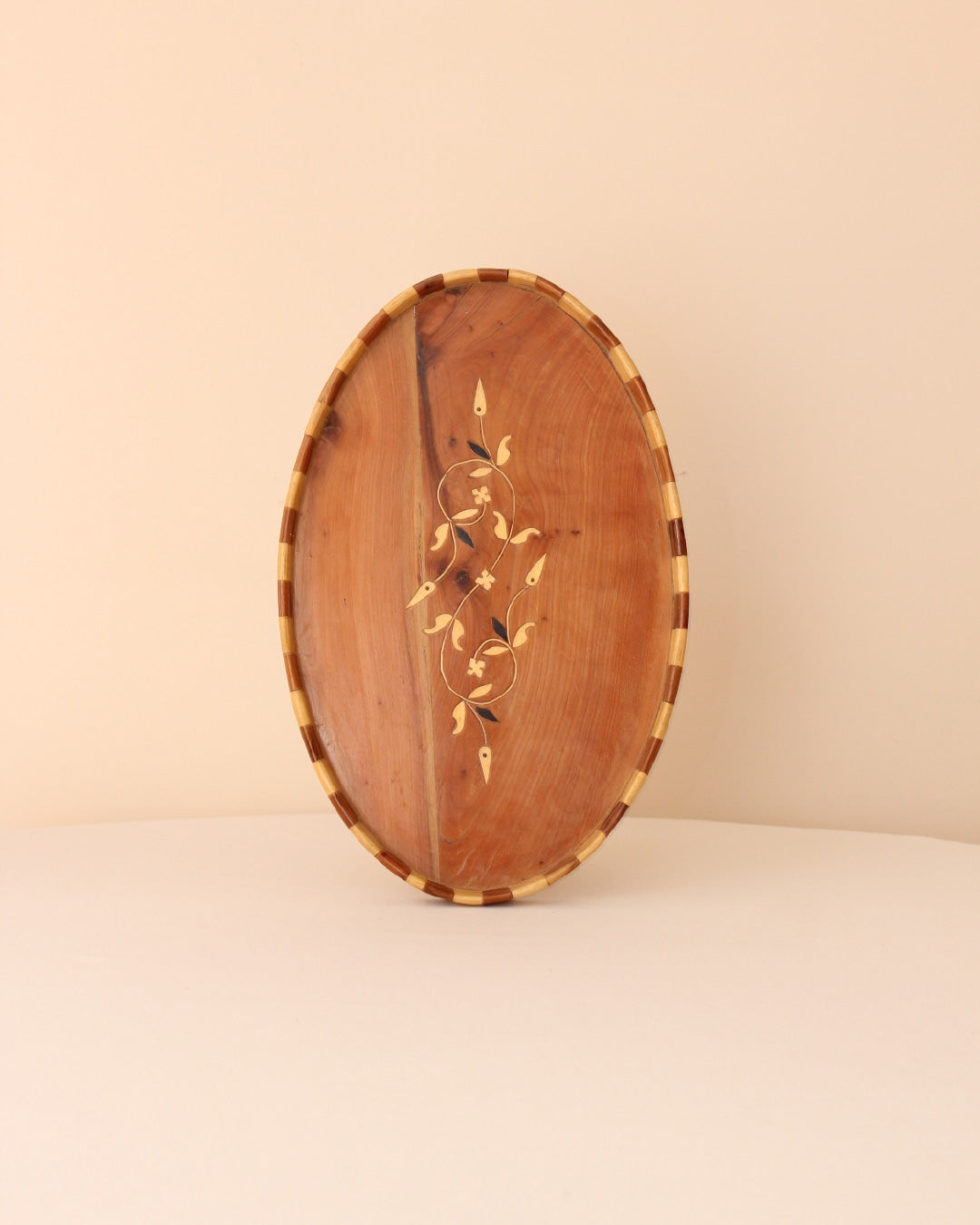 Wooden Marquetry Tray — detail view