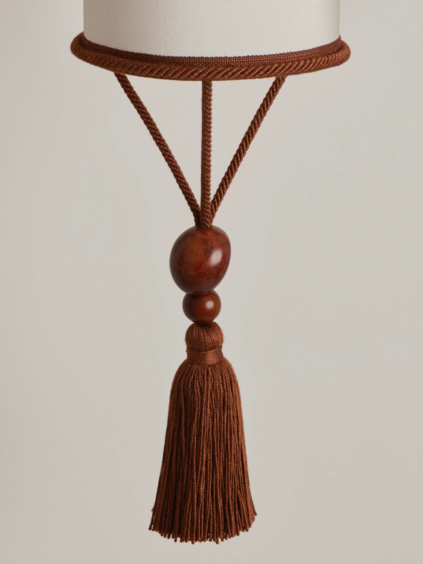 Betty Pendant Lamp — side view highlighting brown tassel detail