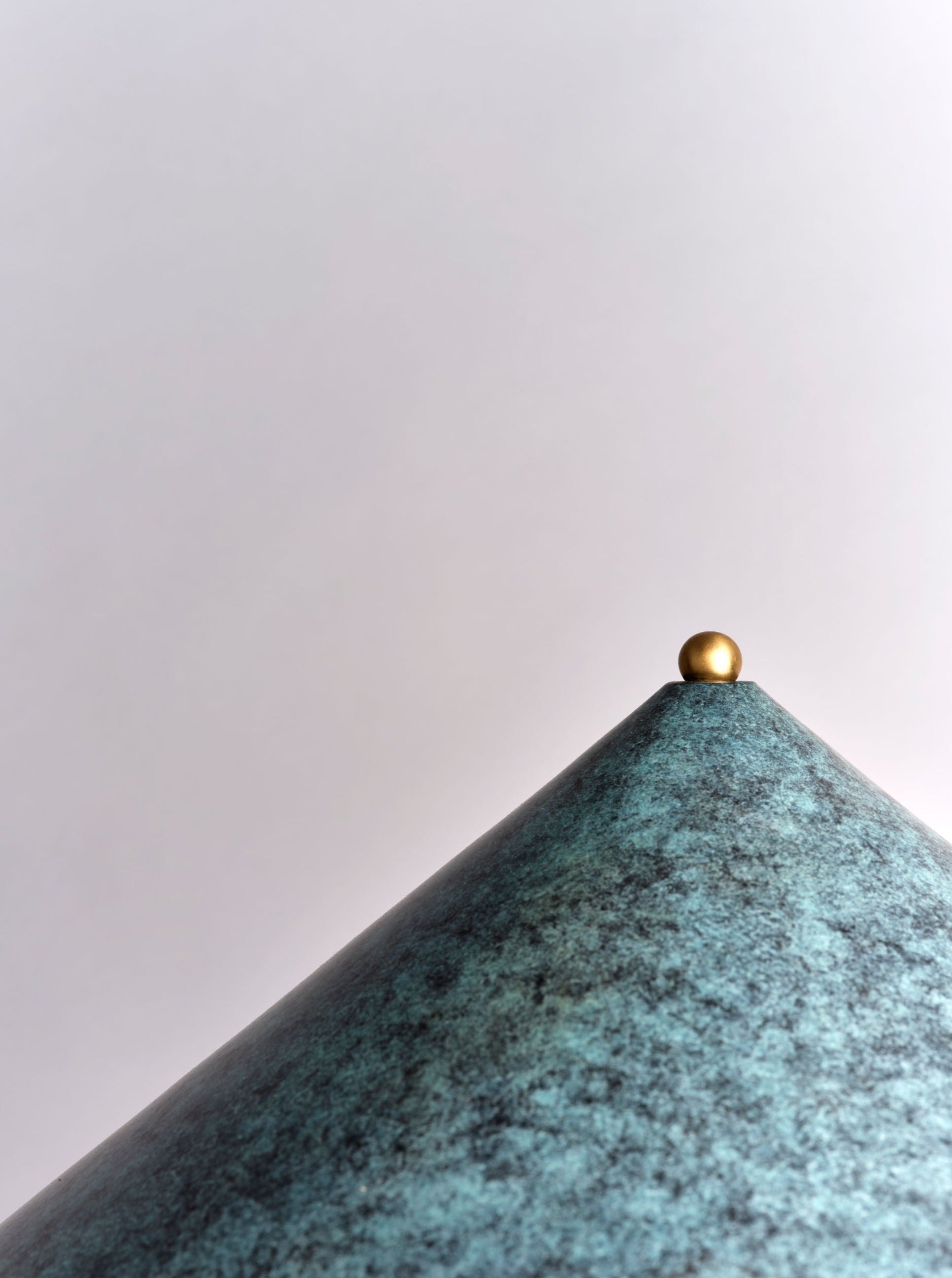 Louisa II Table Lamp — back view highlighting textured teal finish