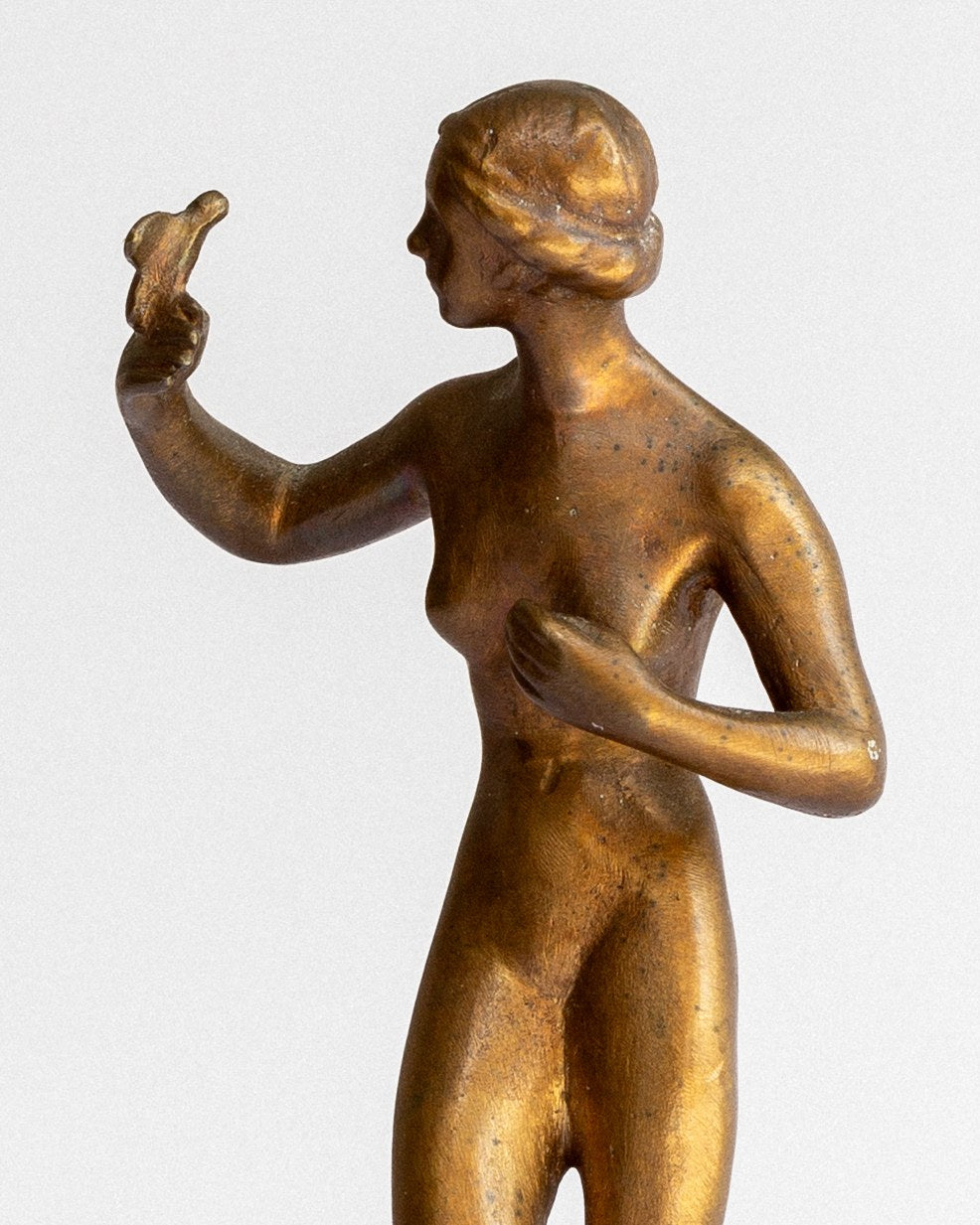 Neoclassical Bronze Sculpture by Tore Strindberg, Sweden, 1920s-30s — close-up