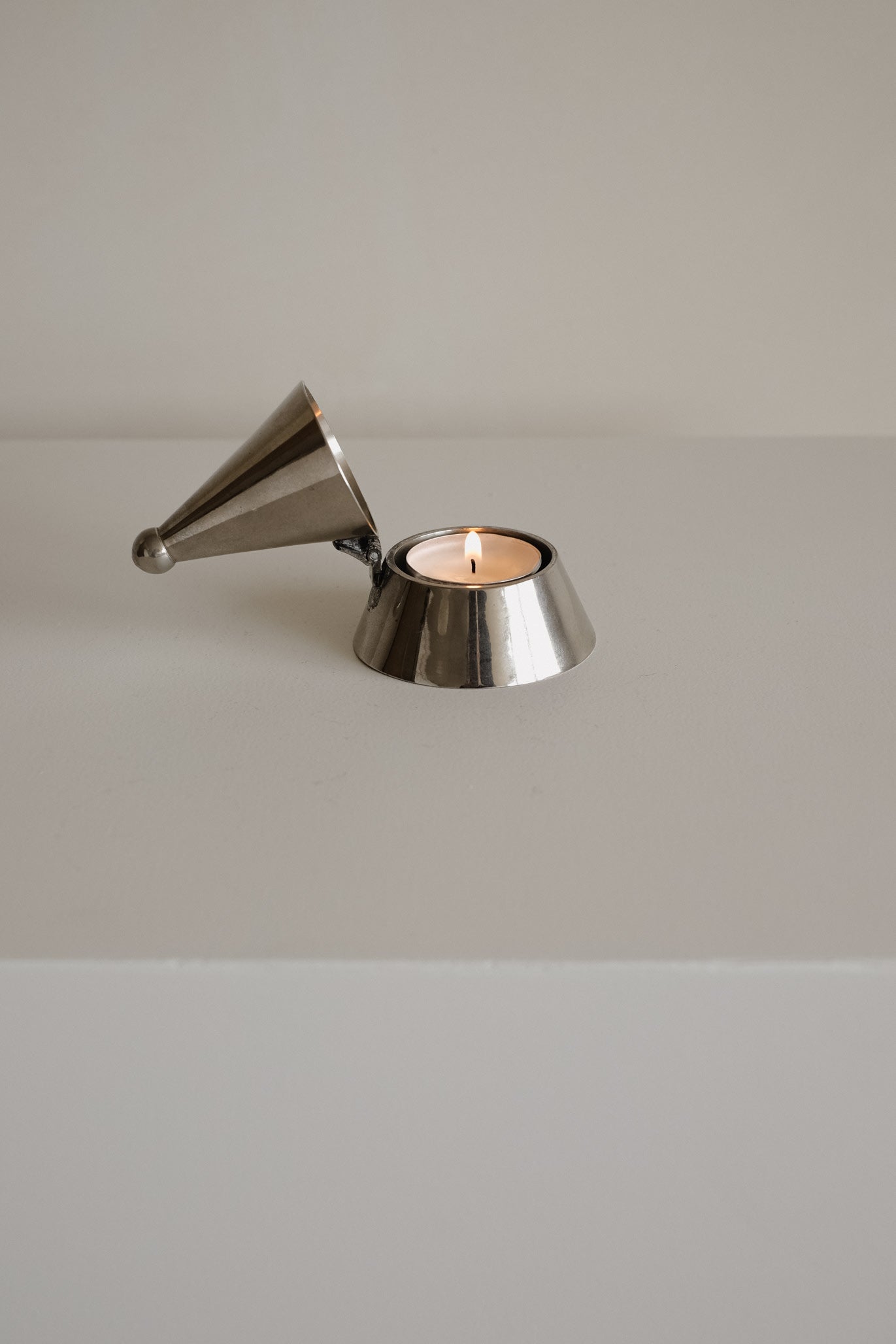 Stainless Steel Tealight Holder  — detail view
