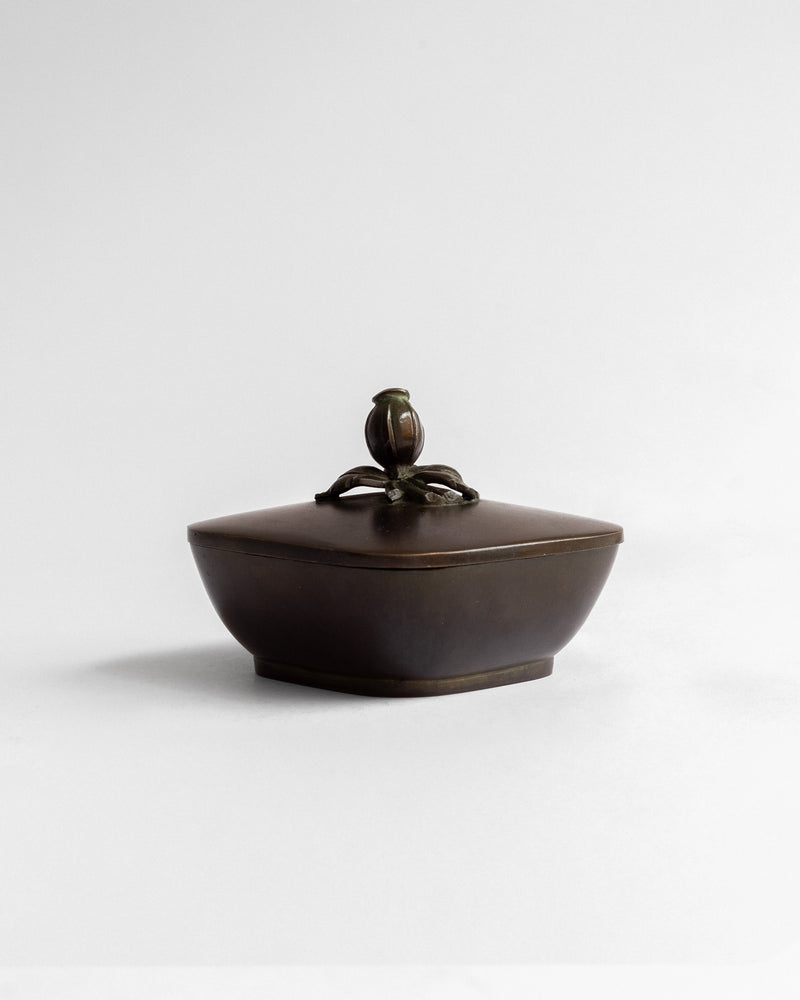 Art Deco Bronze Trinket Box by GAB, Sweden, 1930s by Spigel | The Oblist