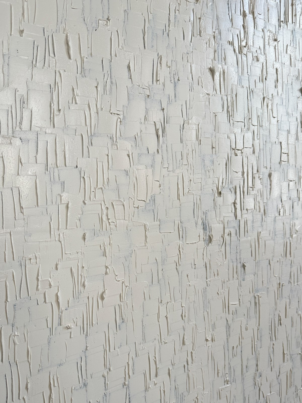 'Warm White - Heavy Texture' Painting — side angle