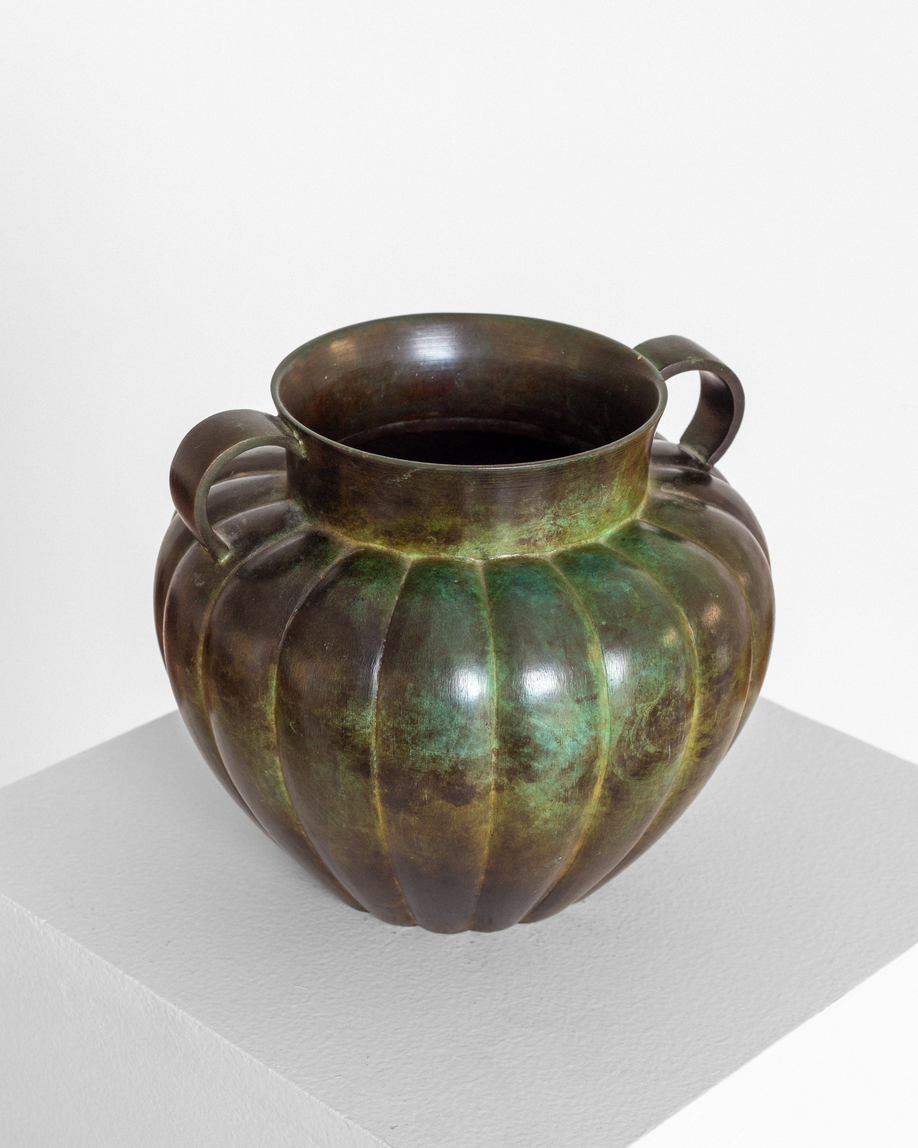 Swedish Art Deco Bronze Vase by GAB, 1930s