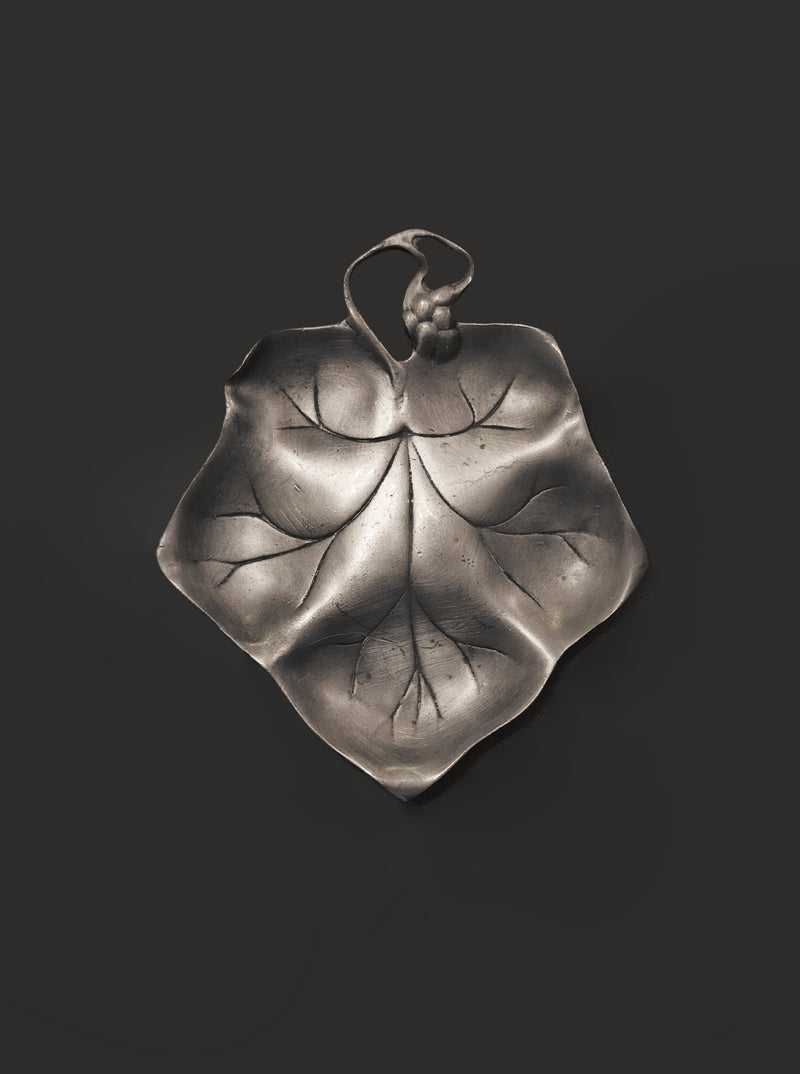 Pewter Leaf Vide Poche by Les Objoies | The Oblist — handcrafted pewter, leaf design