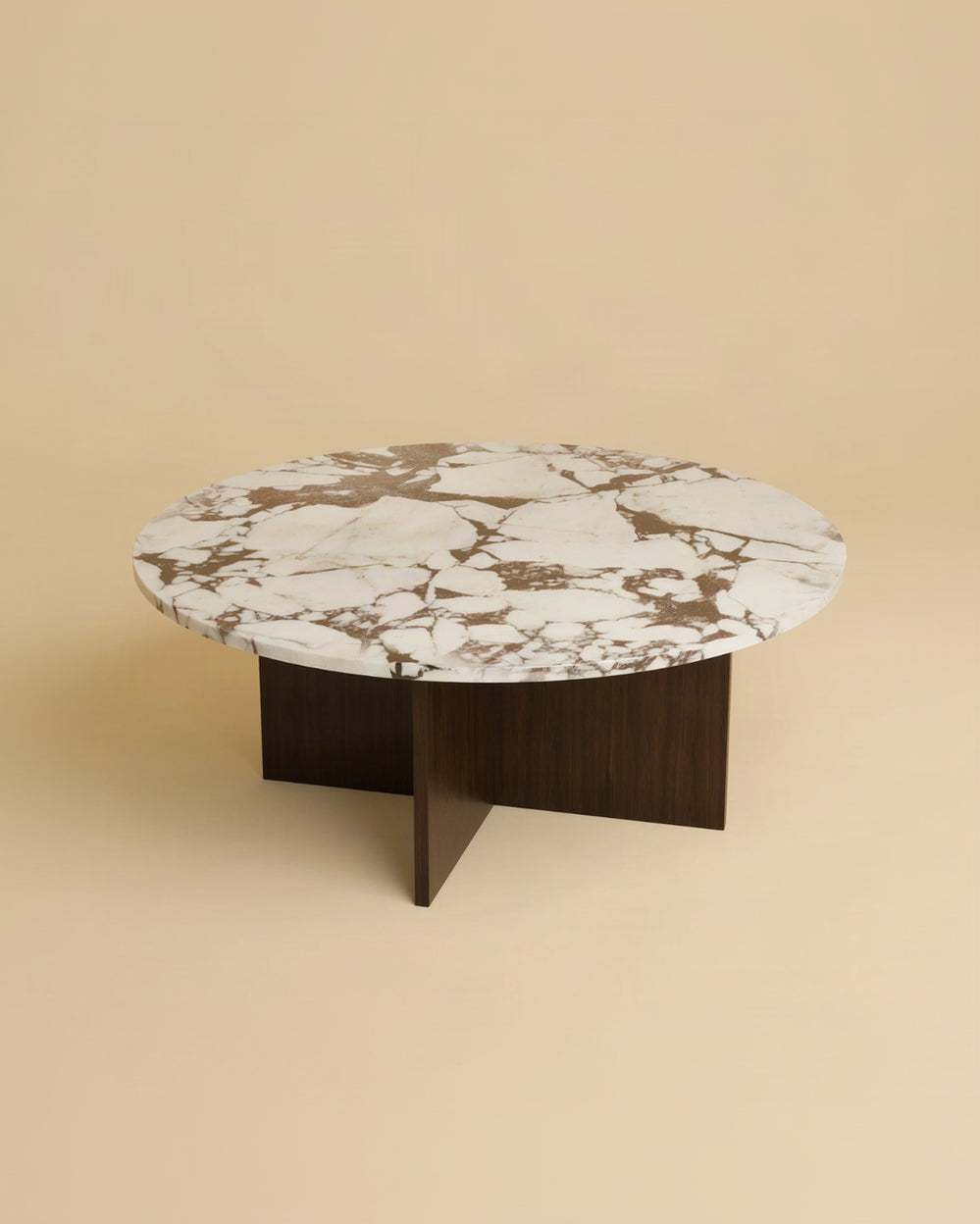 Calacatta Viola Marble and Oak Coffee Table - HIRADO Series by Lebanto | The Oblist