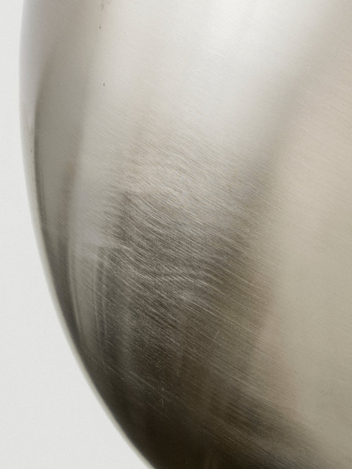 Brushed Steel | Egg Sculpture — close-up